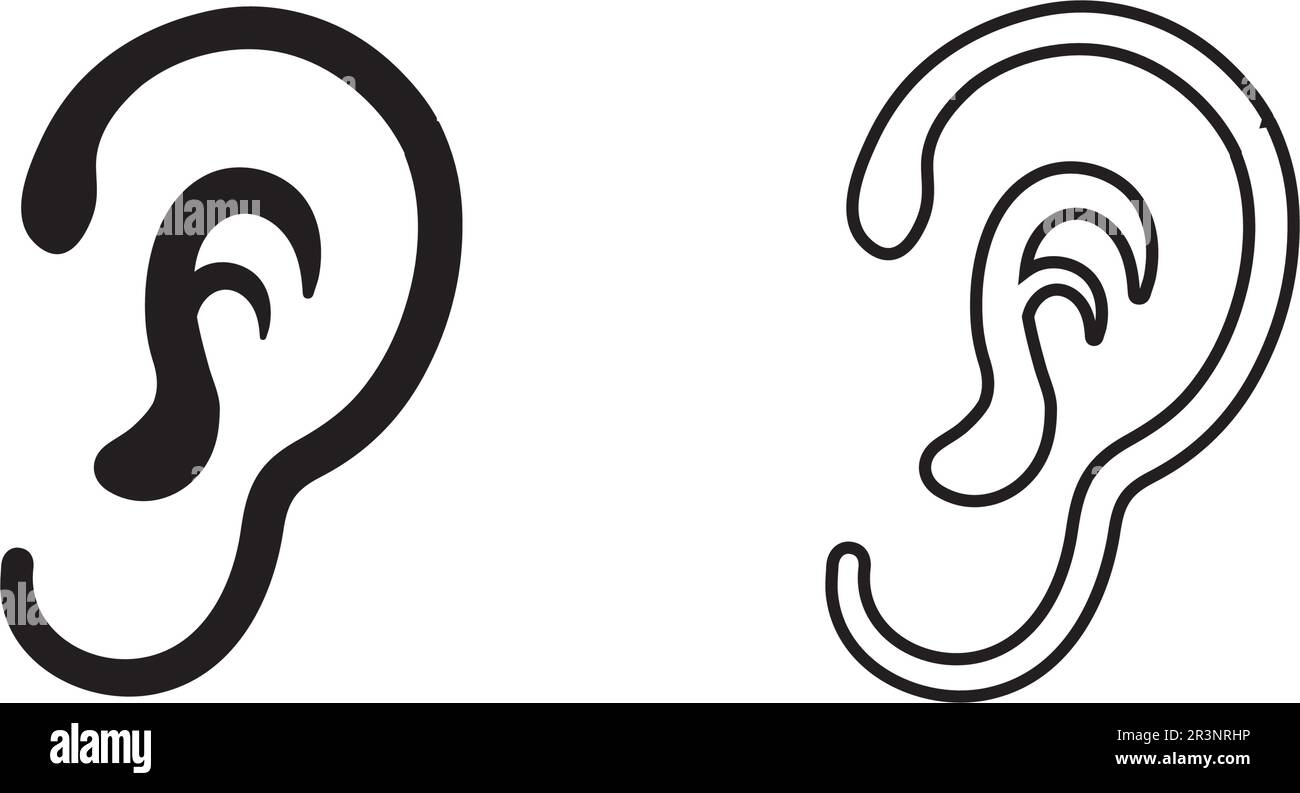 Ohr und Diagnose Gesundheit Logo desain und Vektor Stock Vektor