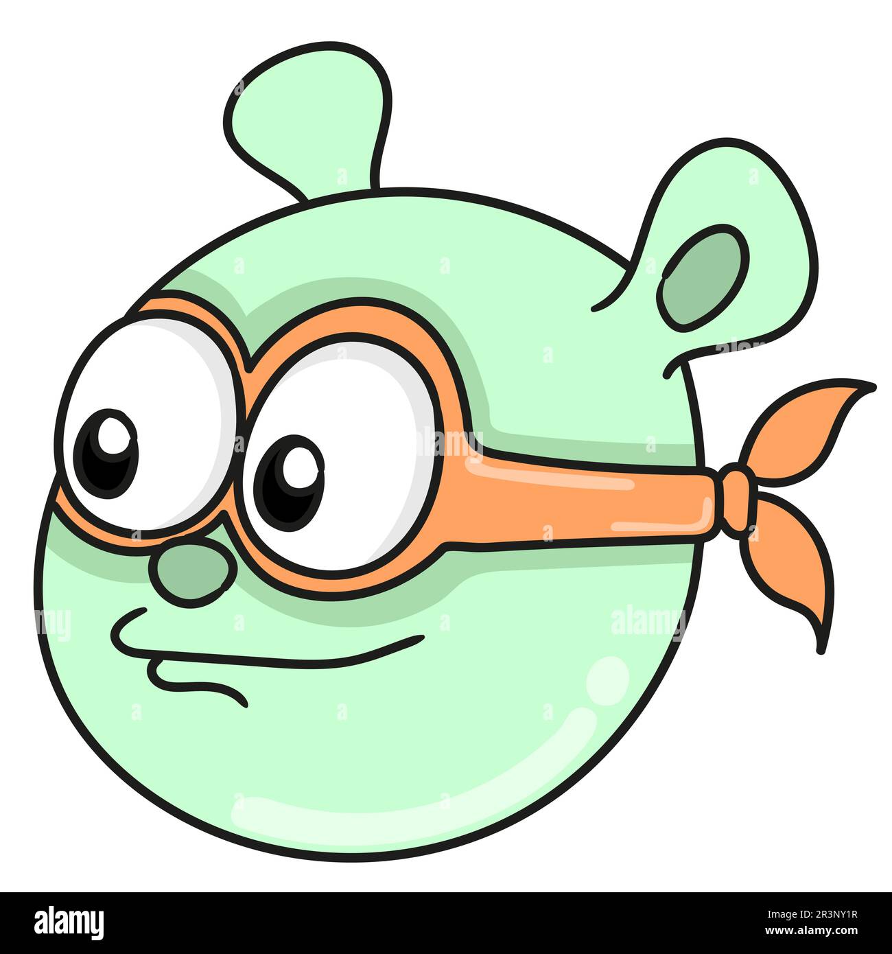 Bärendieb-Emoticon. Bild des doodle-Symbols Stockfoto