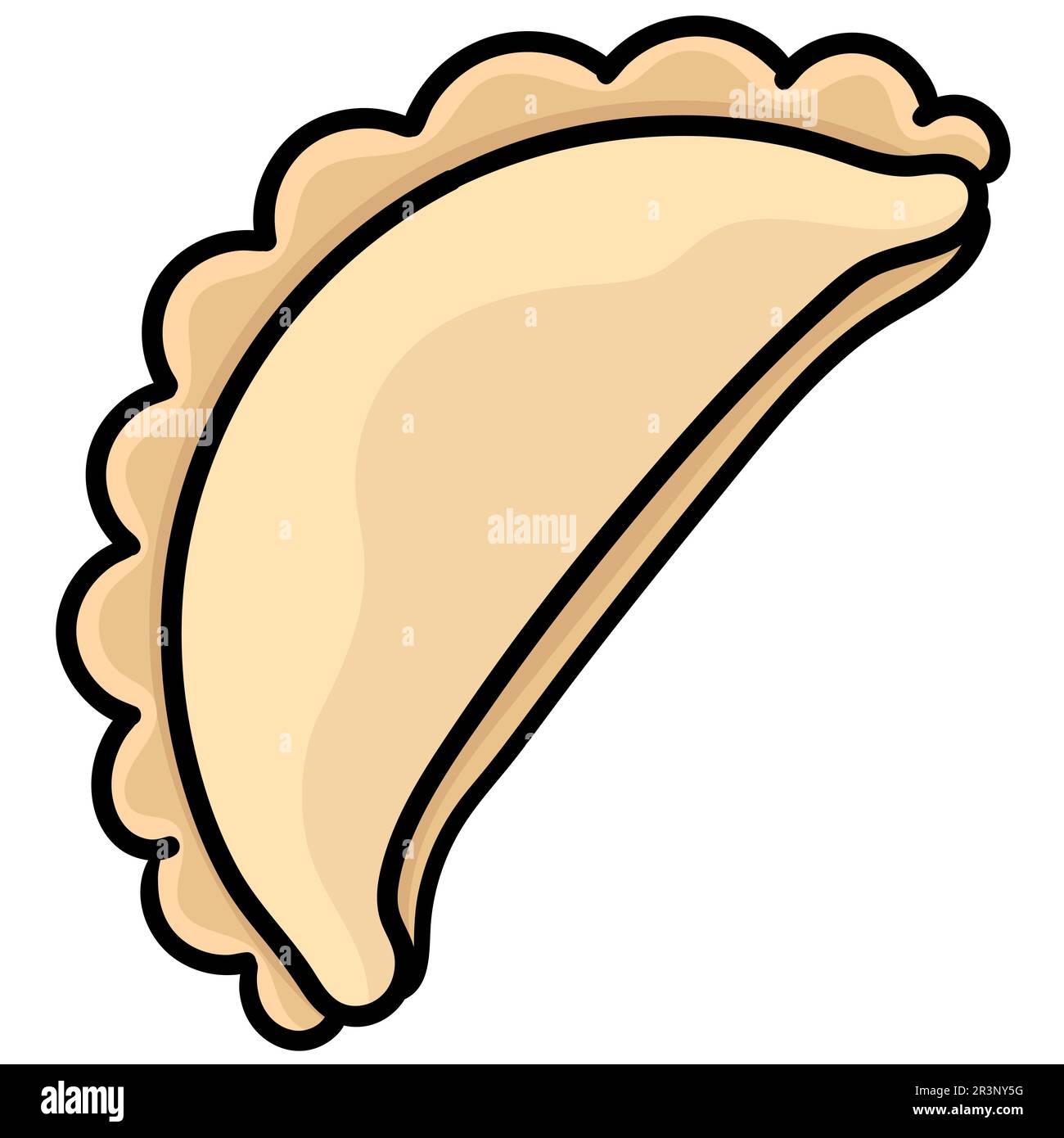 Indonesische Pastell-Snacks. Bild des doodle-Symbols Stockfoto