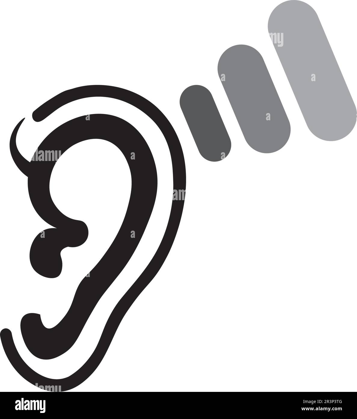 Ohr und Diagnose Gesundheit Logo desain und Vektor Stock Vektor