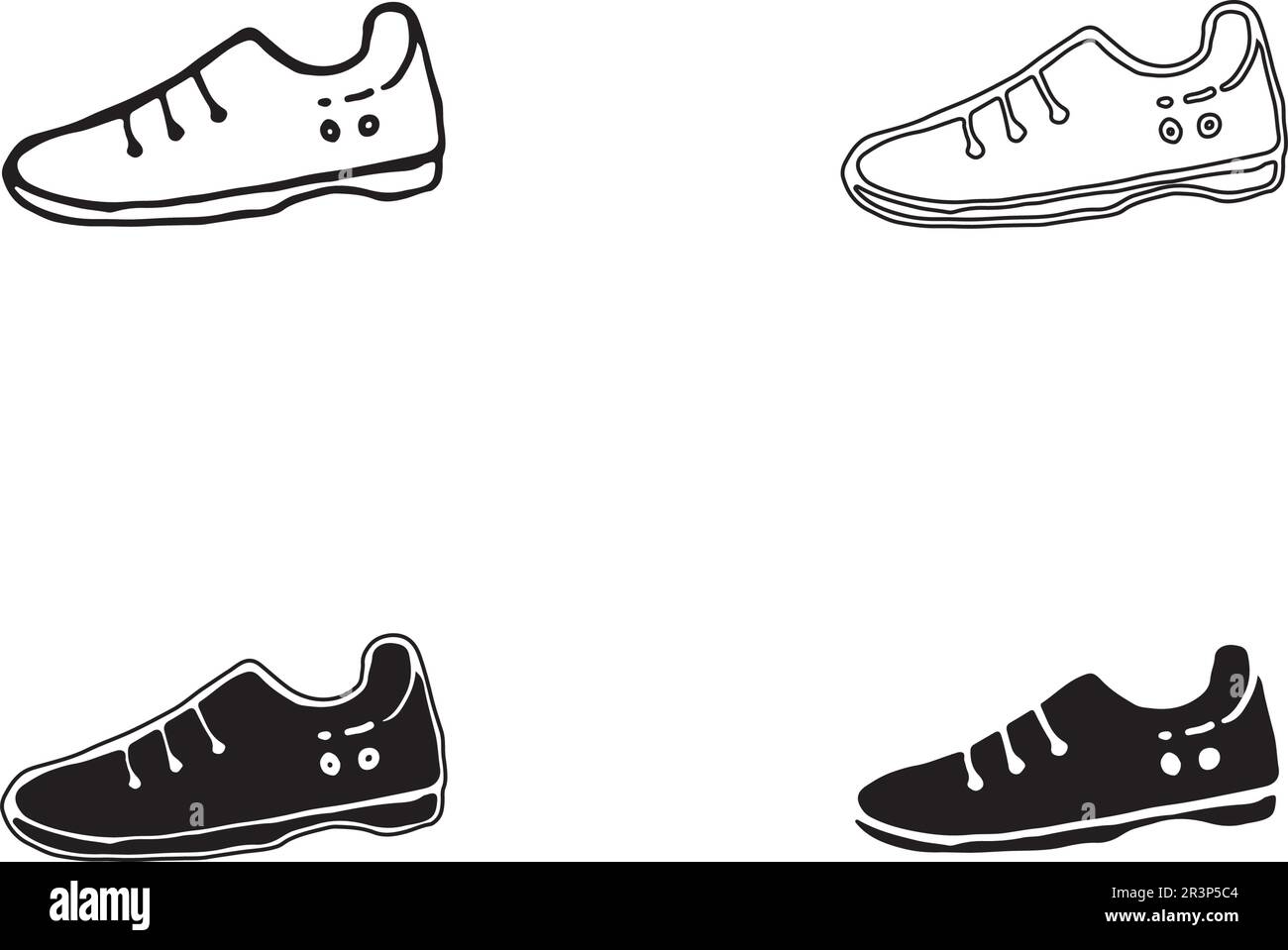 Schuhkonzept Sneaker Vektordesign und Logo Stock Vektor