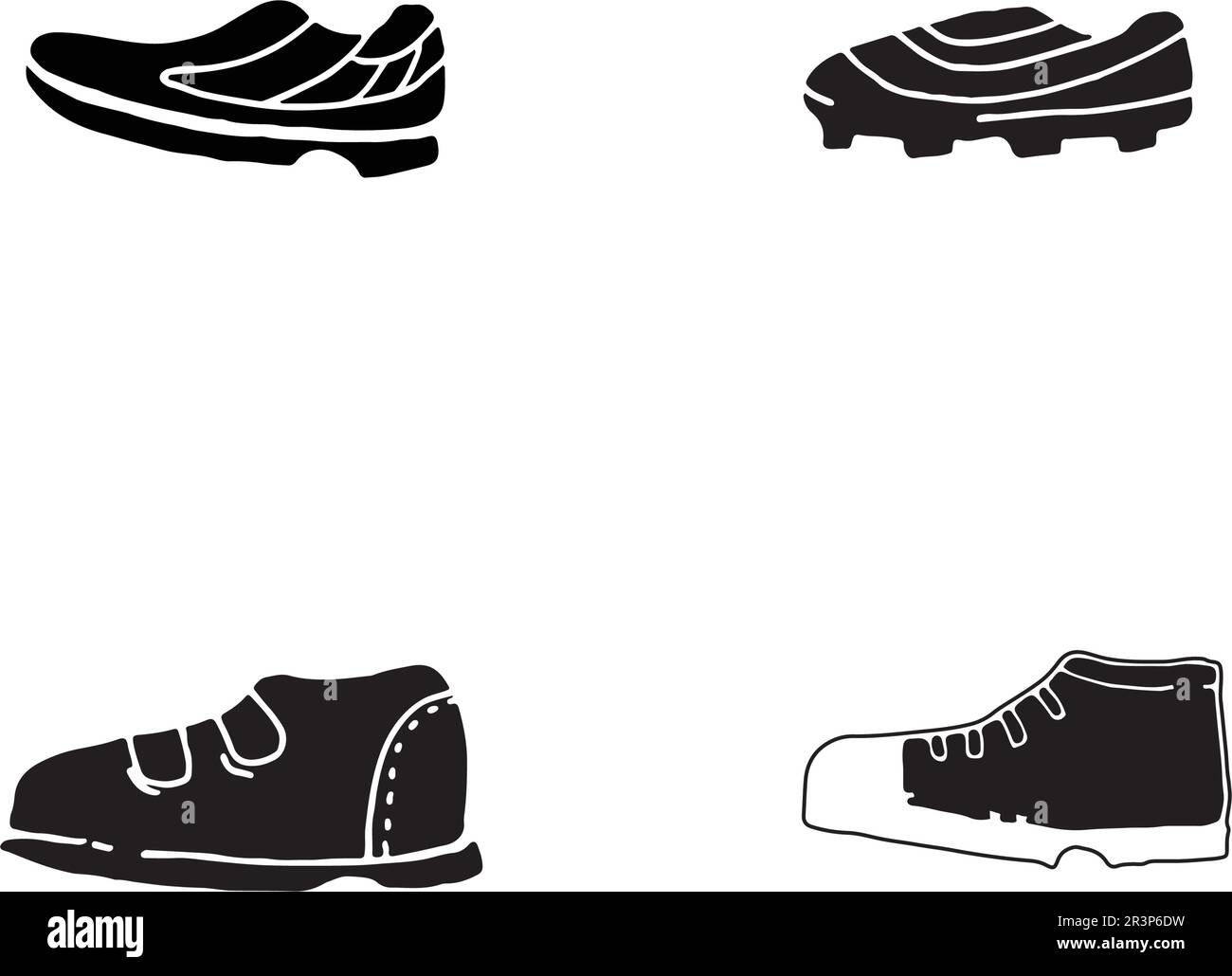 Schuhkonzept Sneaker Vektordesign und Logo Stock Vektor