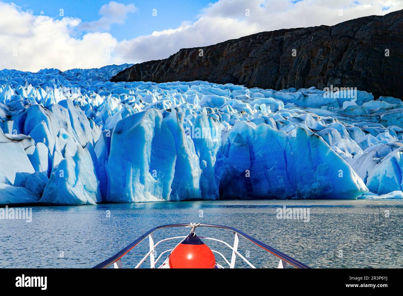 Grauer Gletscher Stockfoto
