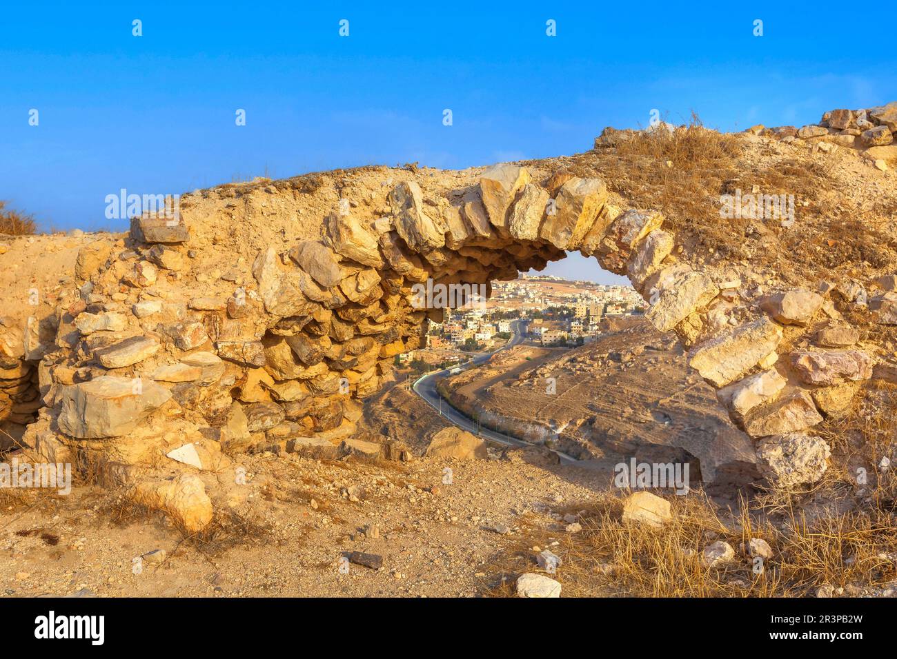 Mittelalterliches Kreuzritter-Schloss in Al Karak, Jordanien Stockfoto