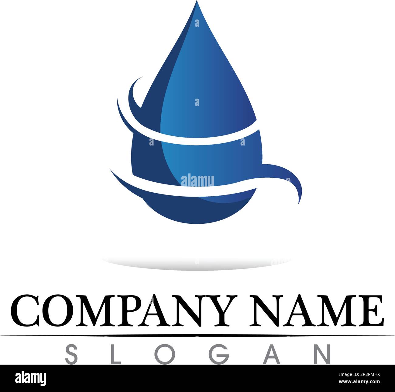 Wassertropfen Logo Template Vector Illustration Design Stock Vektor