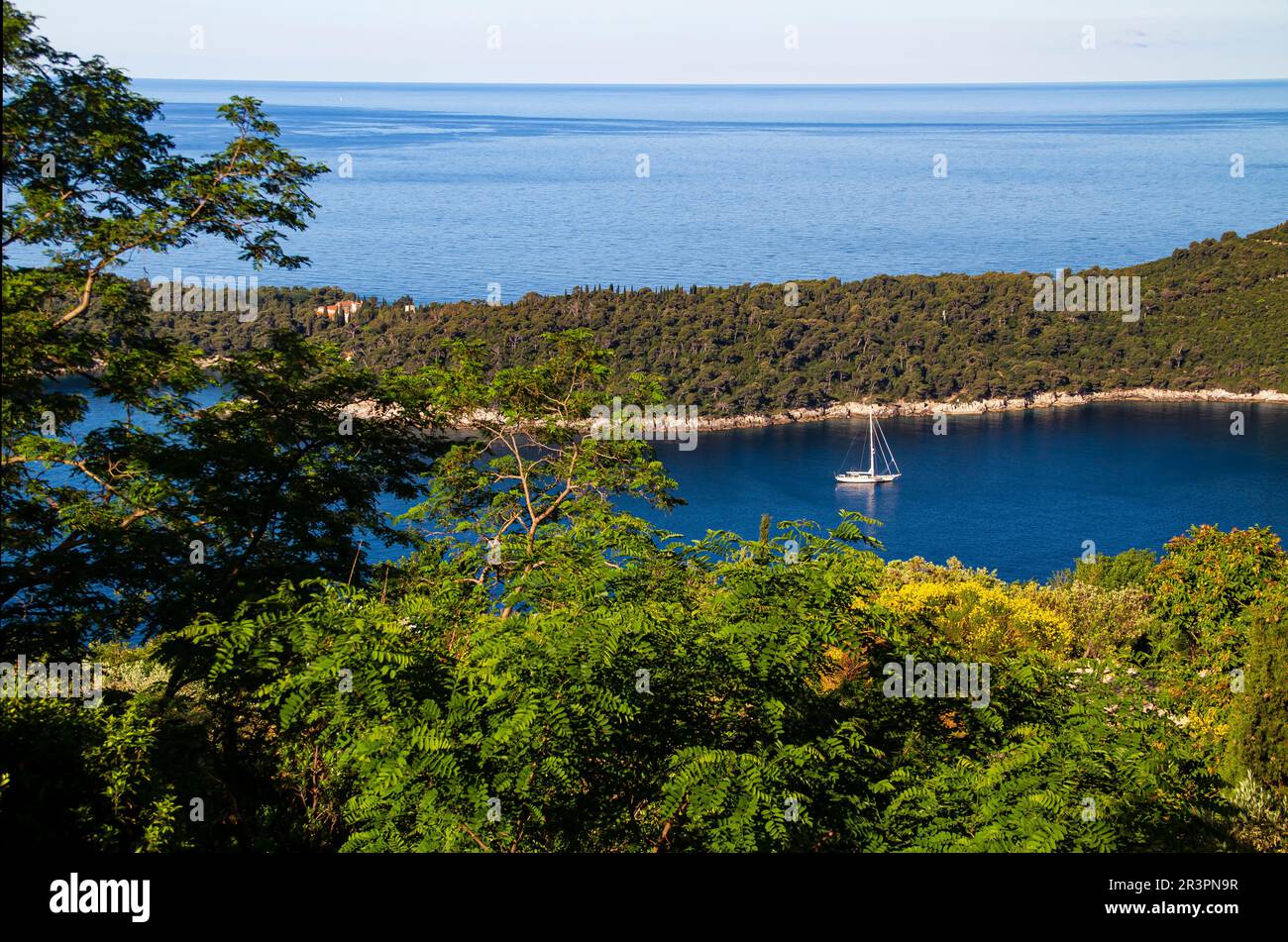 Es ist eine der Landschaften, die die Schönheit der Balkanländer, des Mittelmeers und der Adria verkörpern. Stockfoto