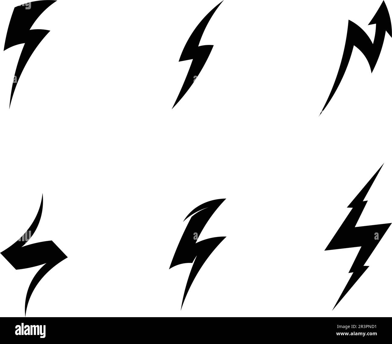 Logo und Symbole des Electric Vector Lightning Icon Stock Vektor
