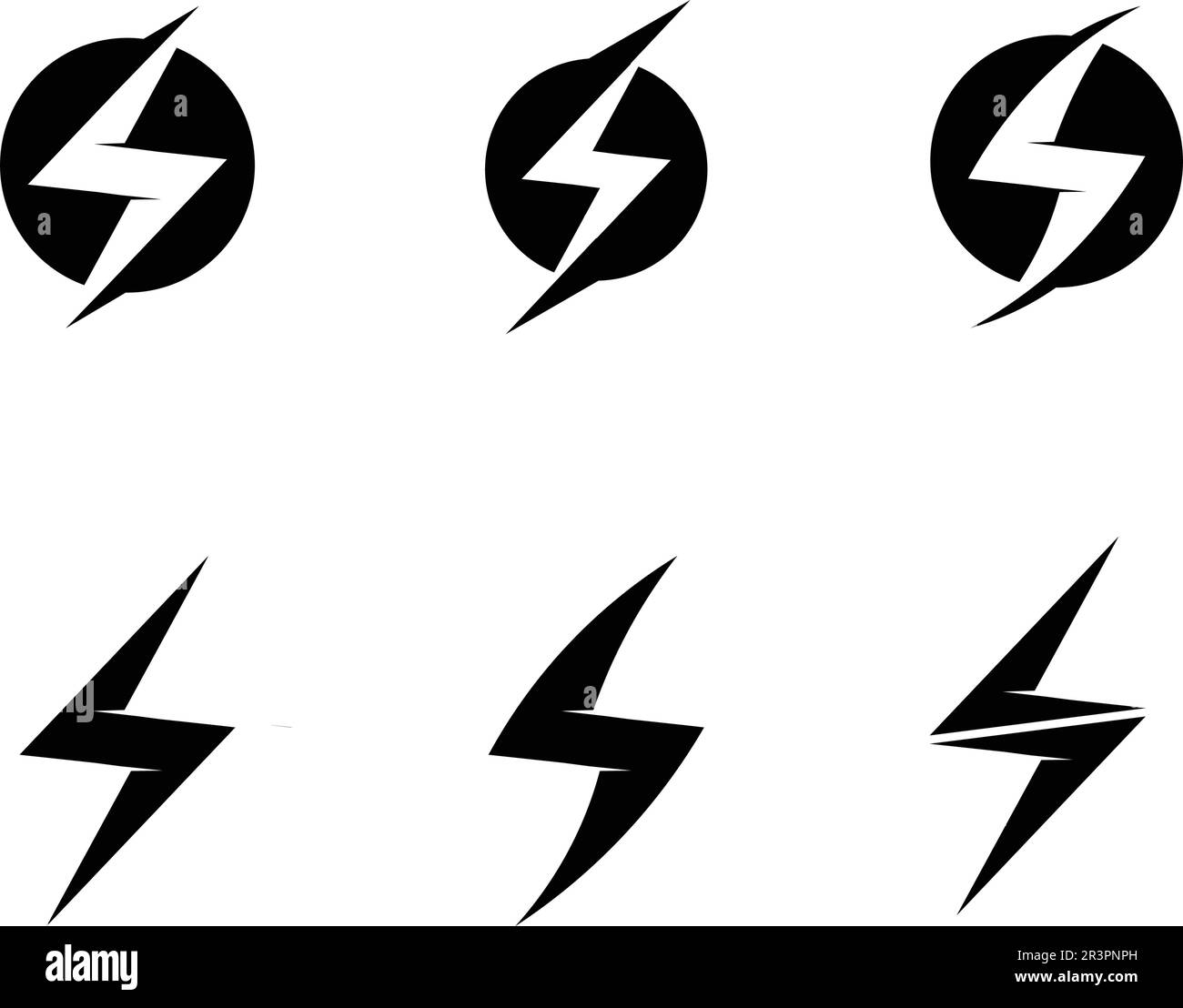 Logo und Symbole des Electric Vector Lightning Icon Stock Vektor