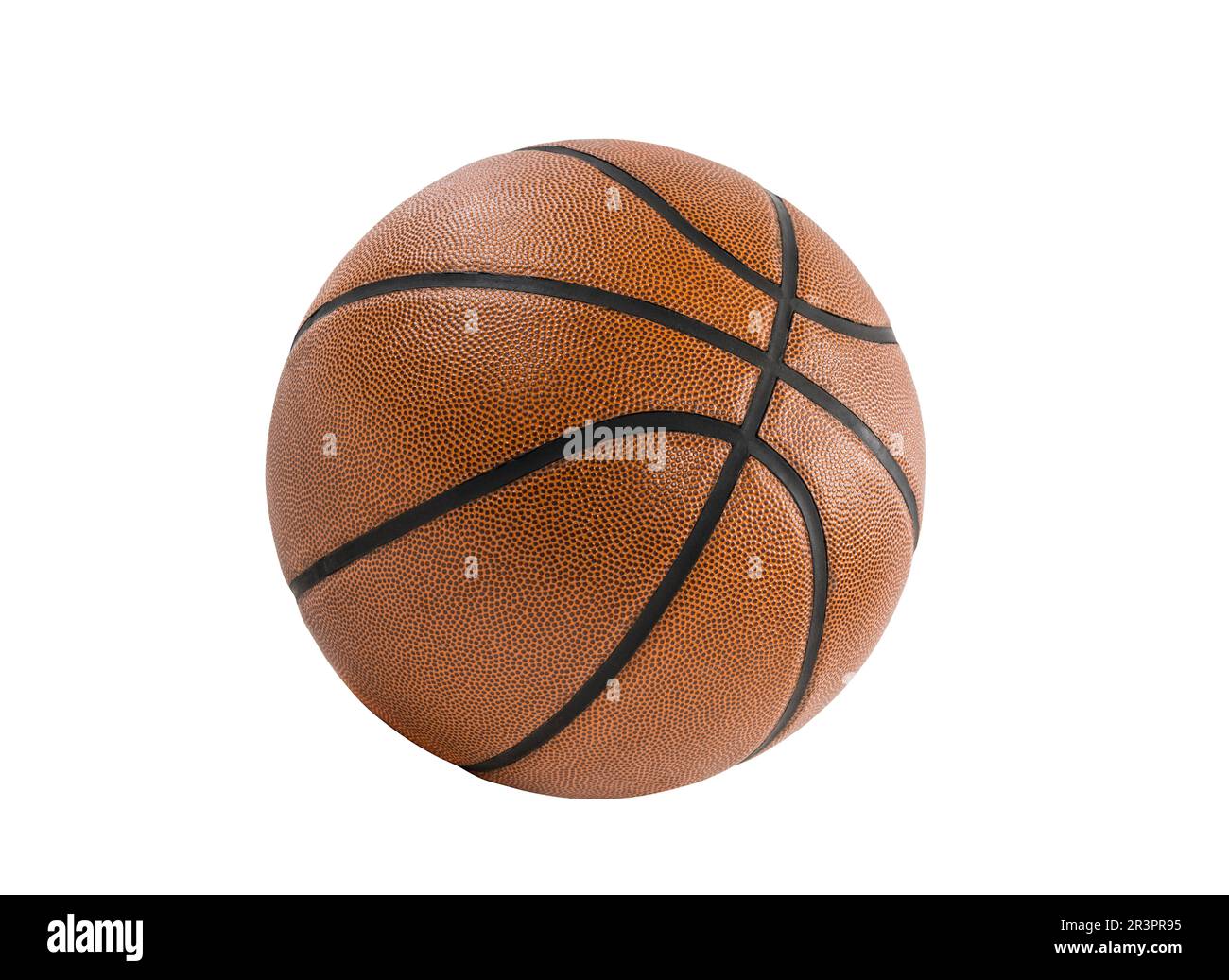 Basketball isoliert mit ausgeschnittenem Hintergrund. Stockfoto