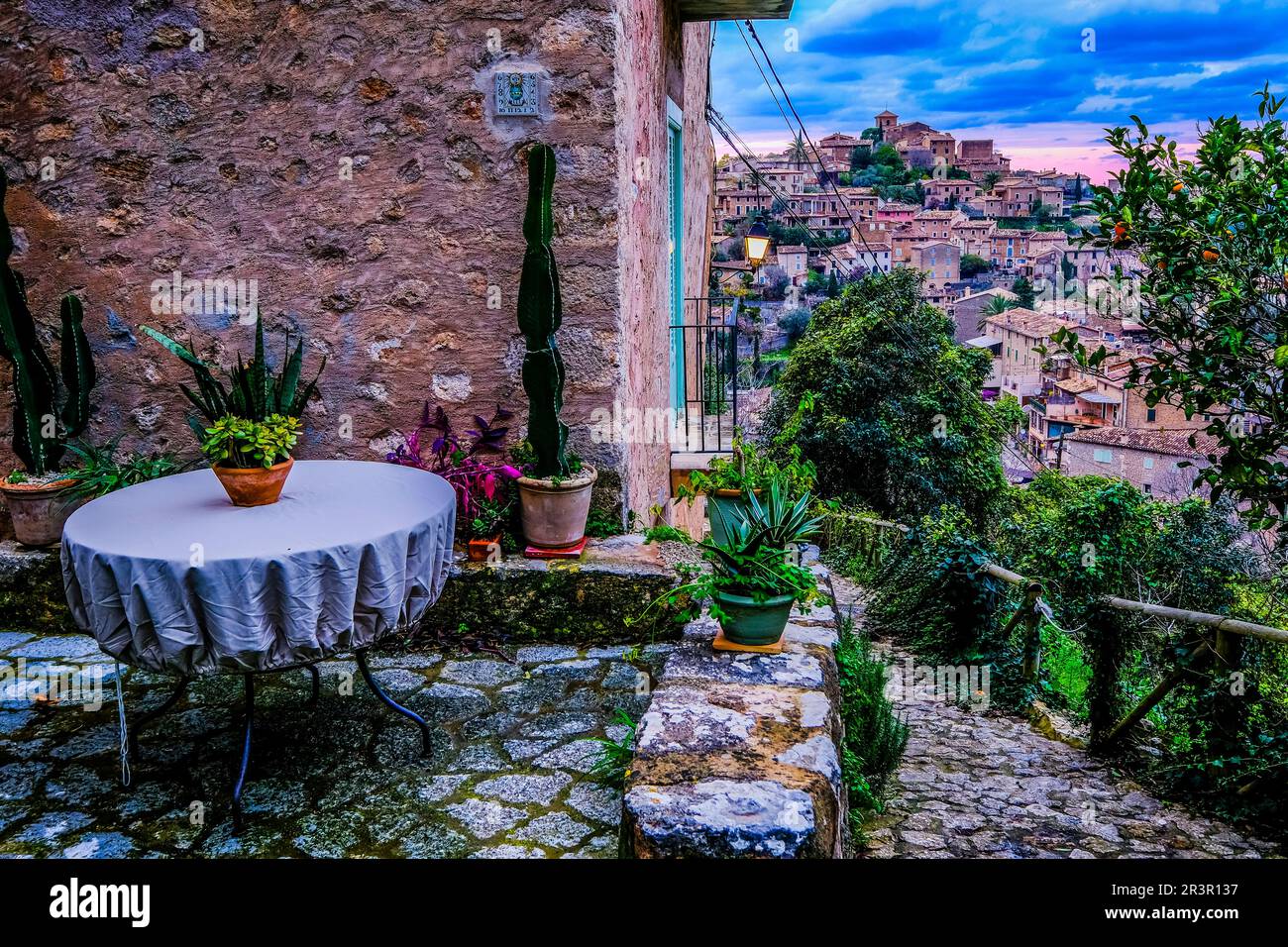 Deià, comarca de la Sierra de Tramontana, Mallorca, balearen, Spanien. Stockfoto