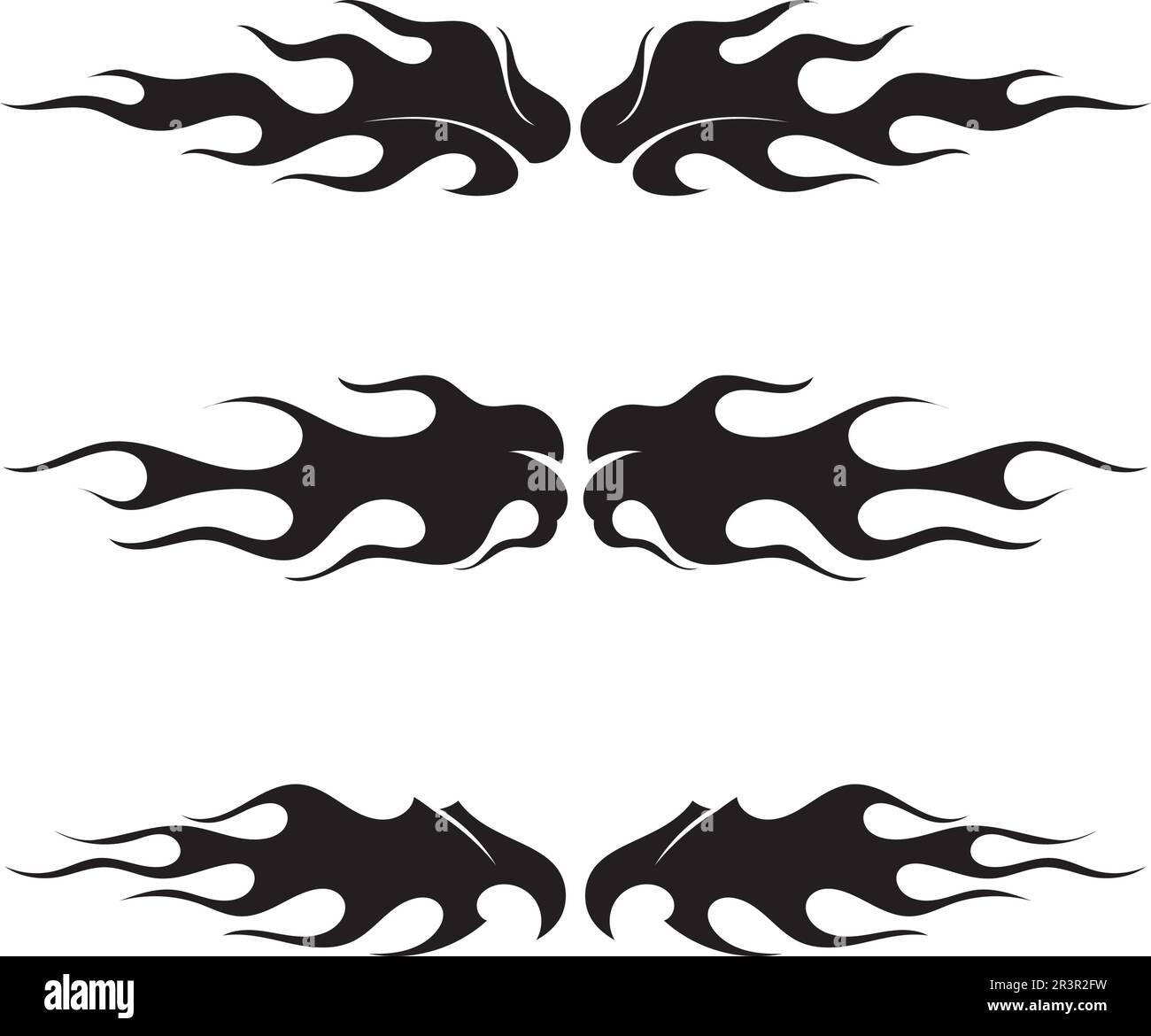 Feuer Flamme natur Logos und Symbole Symbole Vorlage Stock Vektor