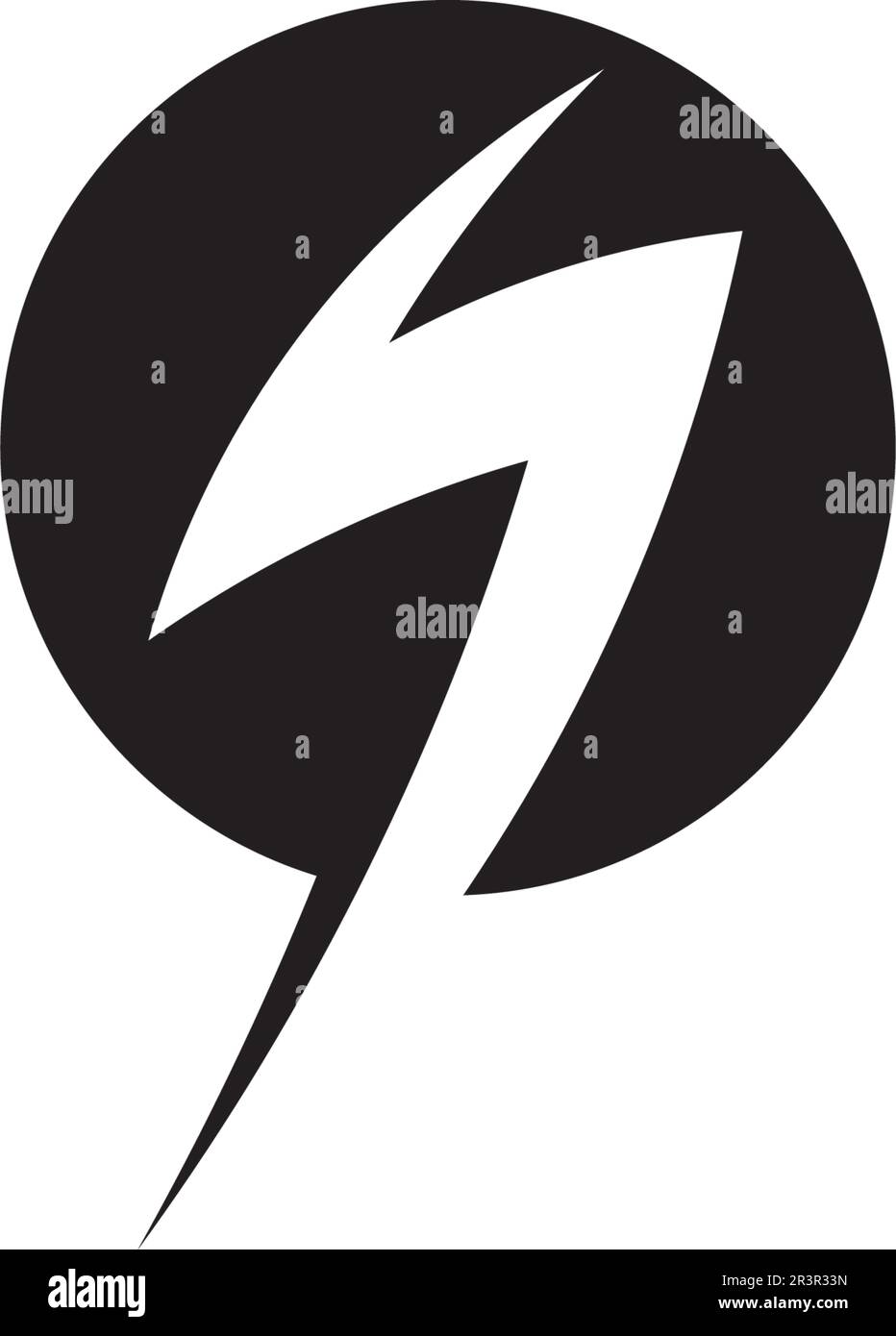 Blitzsymbol und Symbole für elektrische Vektoren Stock Vektor