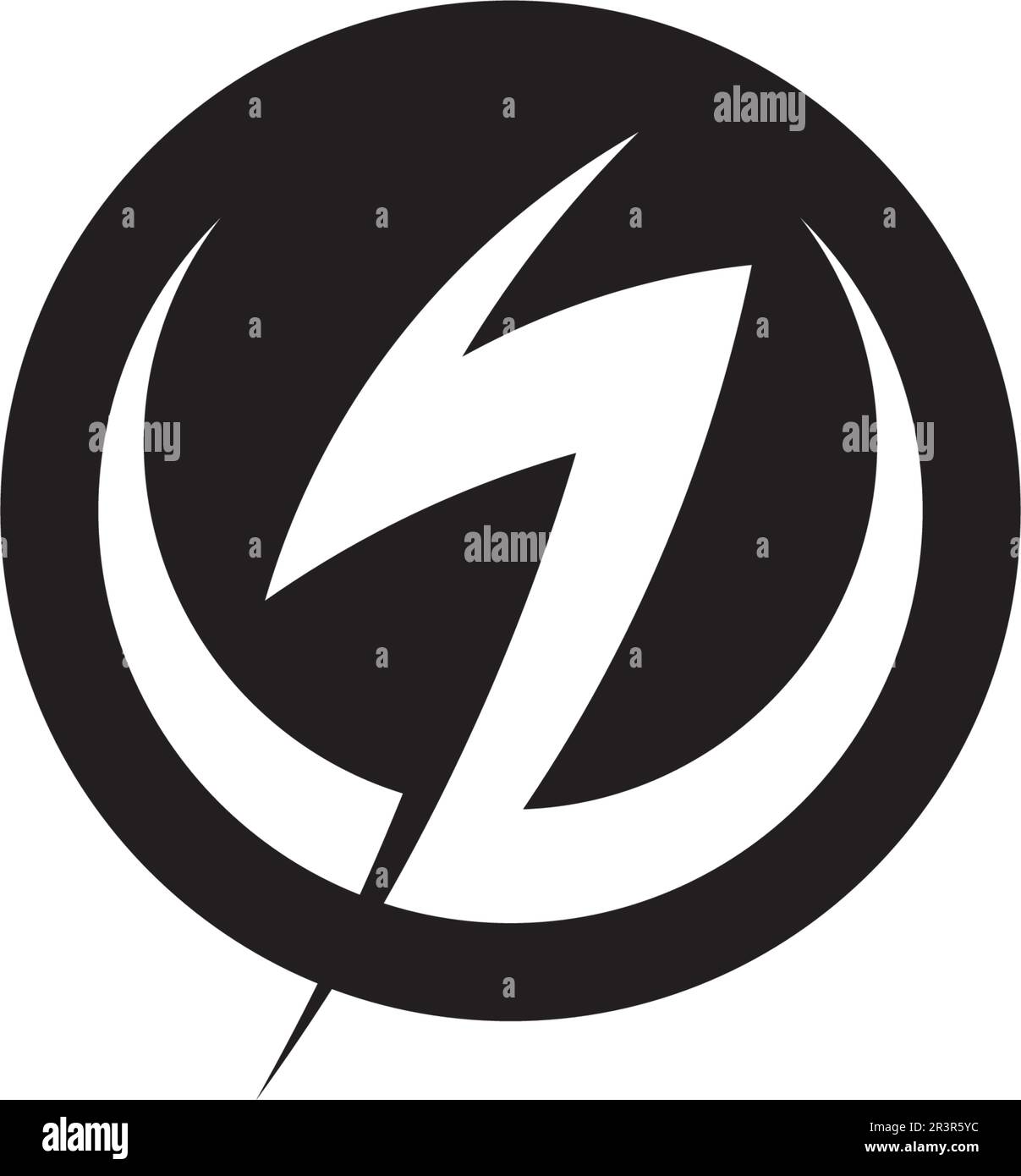 Blitzsymbol und Symbole für elektrische Vektoren Stock Vektor