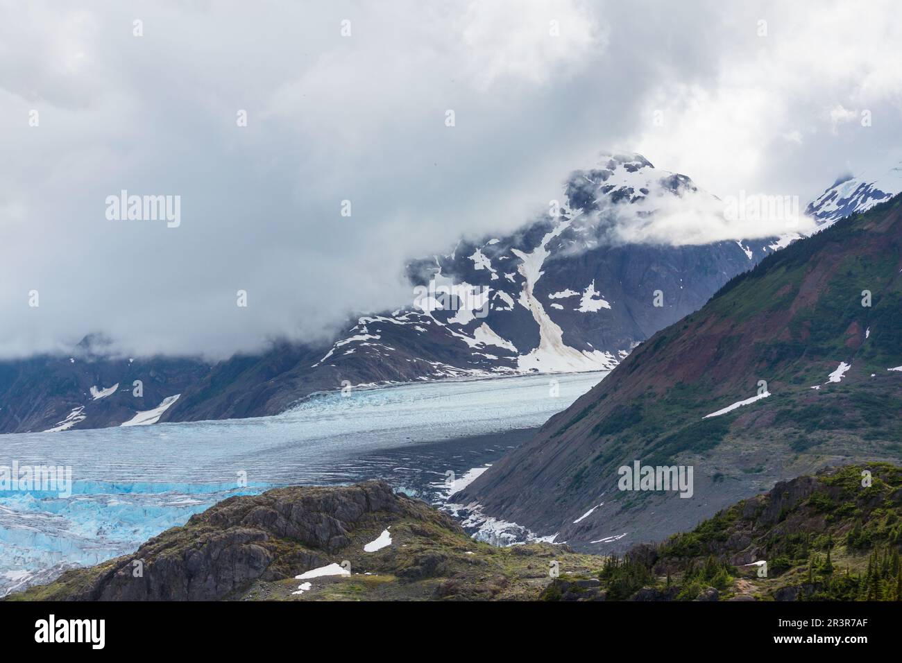 Lachs-Gletscher Stockfoto