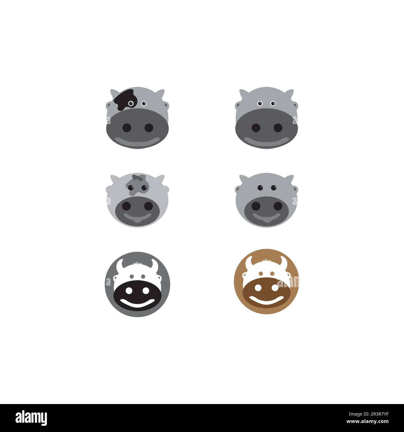 Kuh Logo Vorlage Vektor icon Abbildung design Stock Vektor