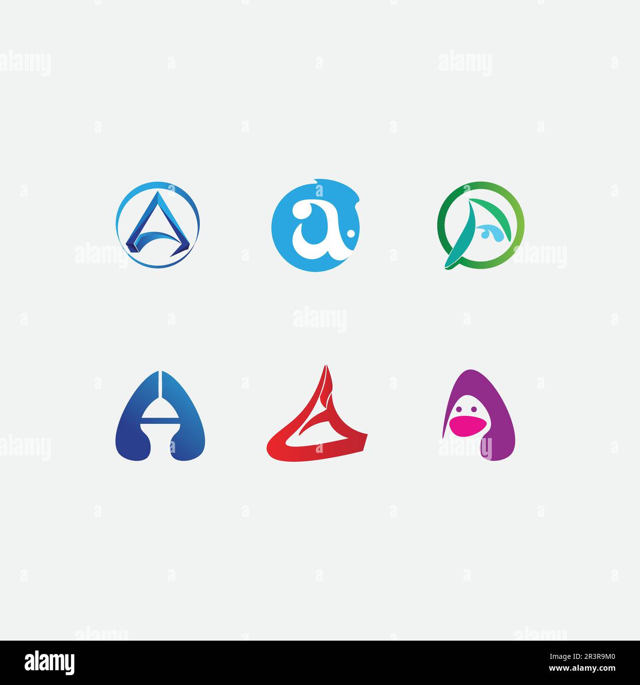 Einen Brief Logo Vorlage Vektor icon Abbildung design Stock Vektor