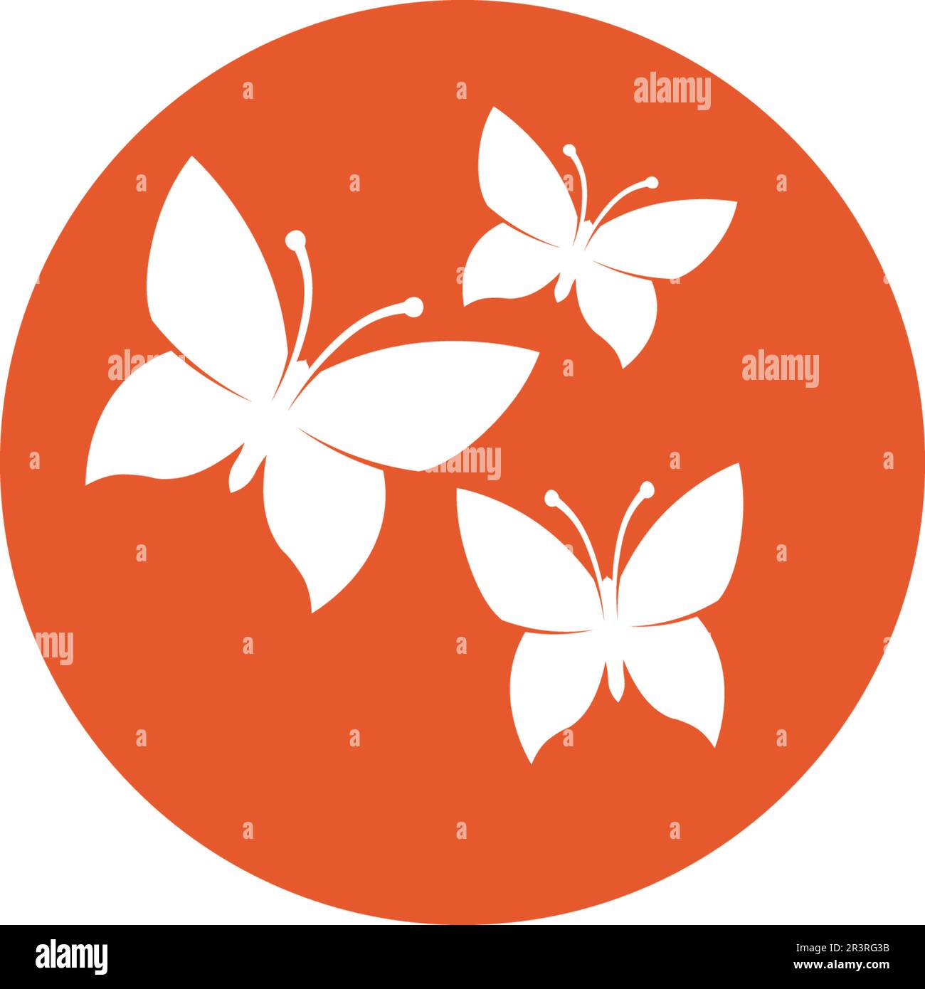 Vektor - Schmetterlingskonzept Einfache, farbenfrohe Ikone. Logo. Vektordarstellung Stock Vektor