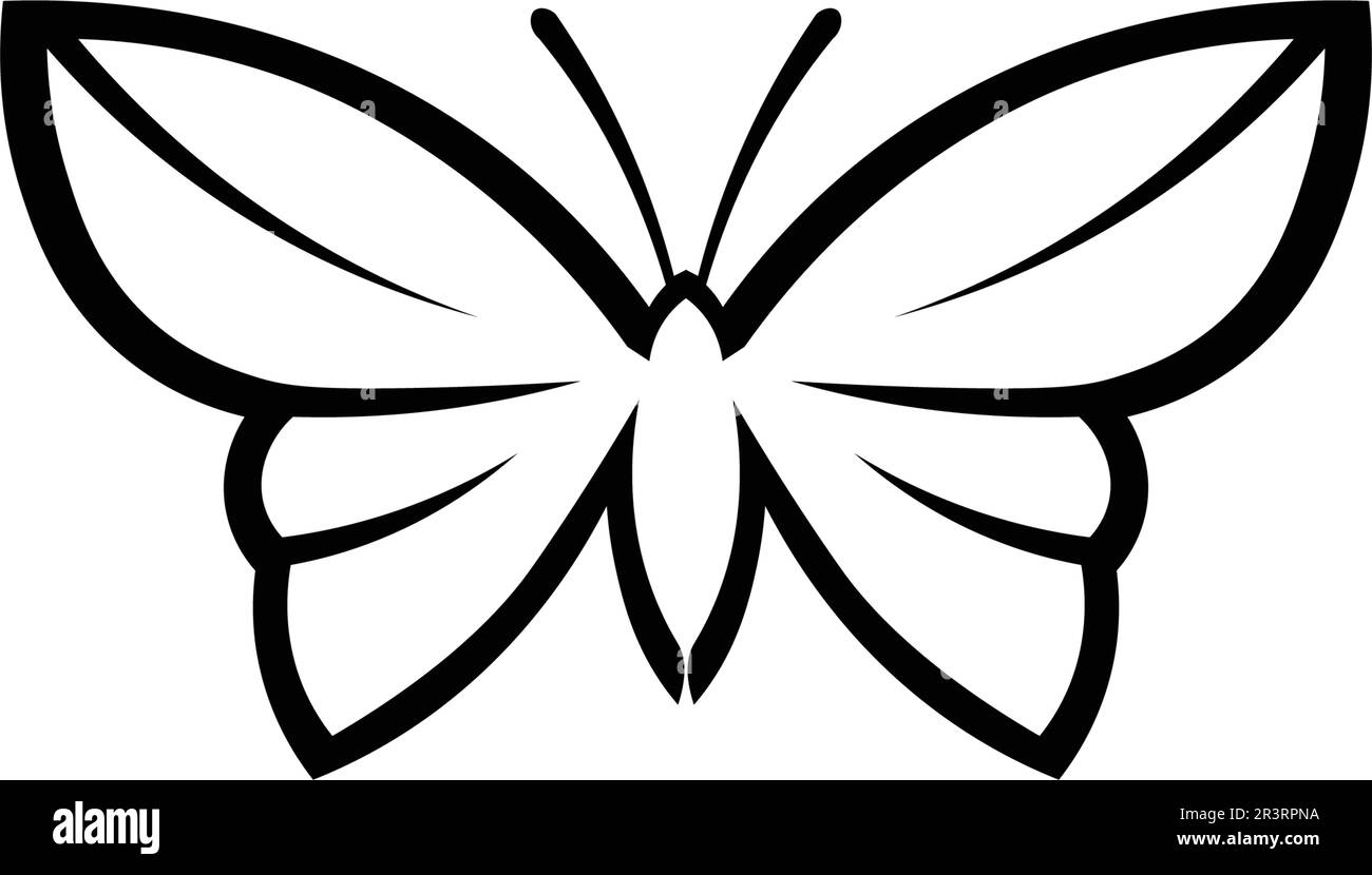 Vektor - Schmetterlingskonzept Einfache, farbenfrohe Ikone. Logo. Vektordarstellung Stock Vektor