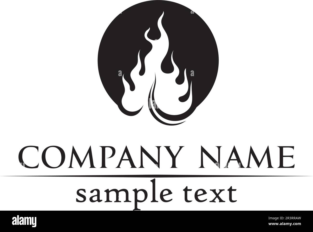 Feuer Flamme natur Logos und Symbole Symbole Vorlage Stock Vektor
