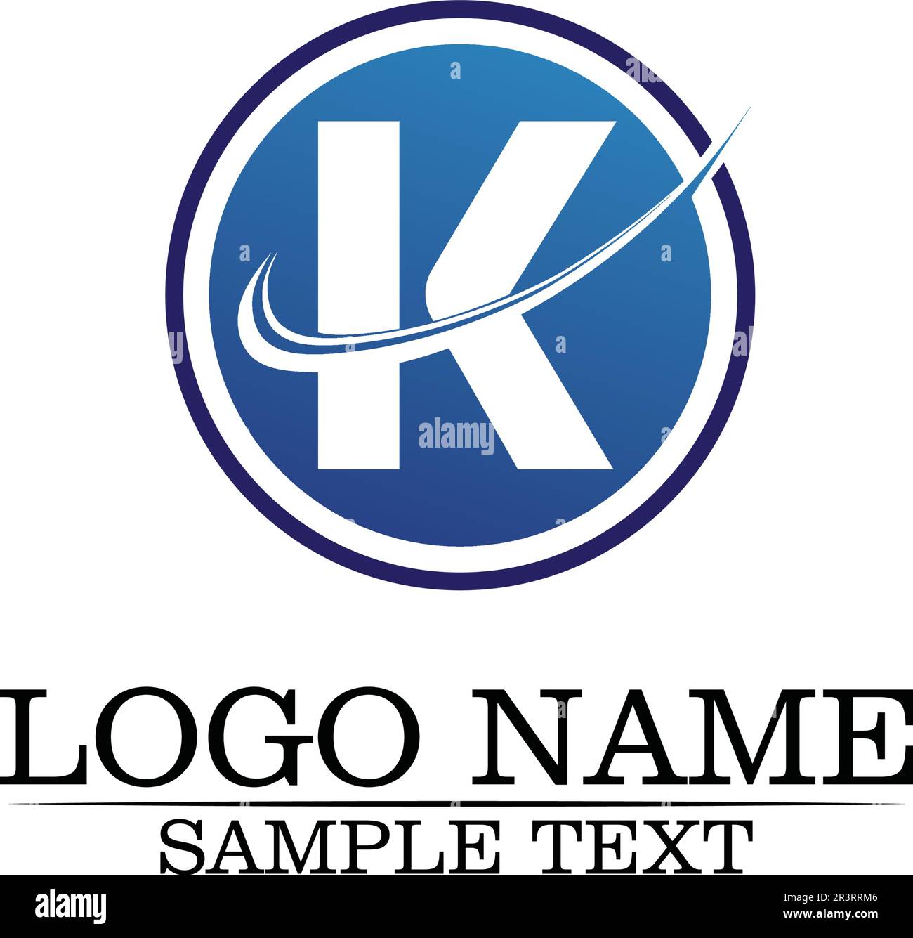 k Buchstabe k Logo Design und Vektor Stock Vektor
