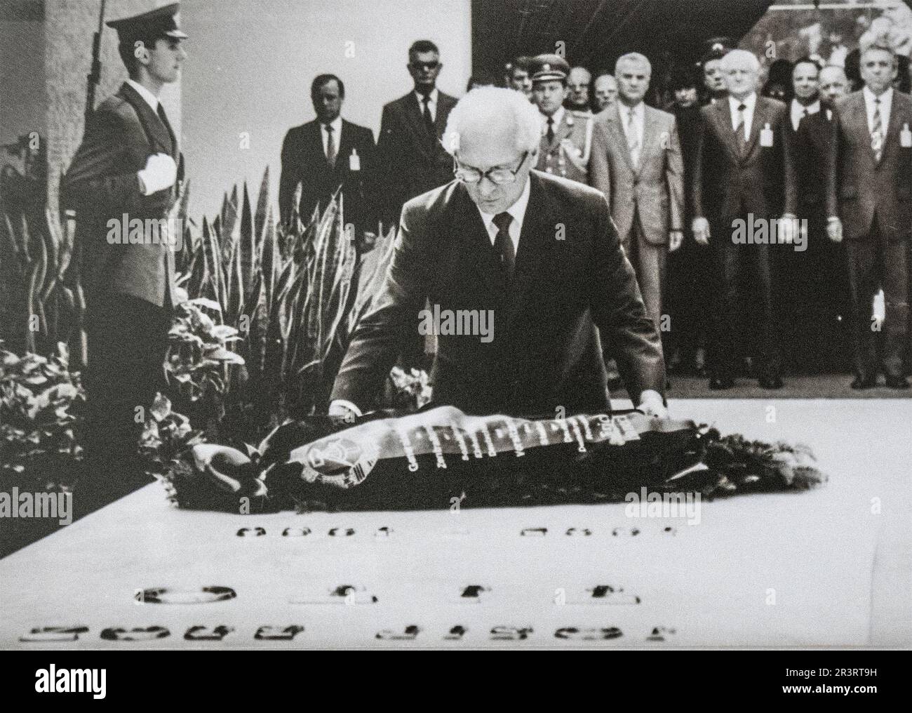 Josip Broz Tito-Beerdigung: Erich Honecker. Belgrad, Jugoslawien Stockfoto