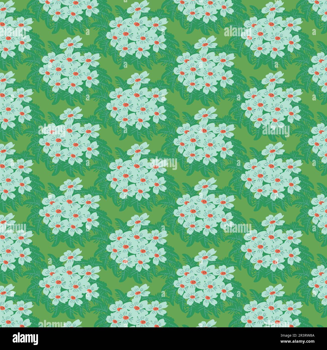 Süßes Muster mit einem Strauß wilder Blumen Stock Vektor