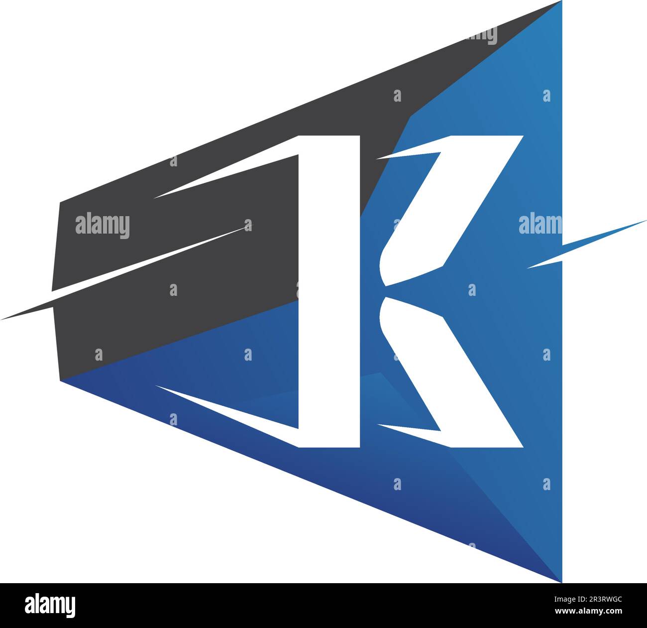 k Buchstabe k Logo Design und Vektor Stock Vektor