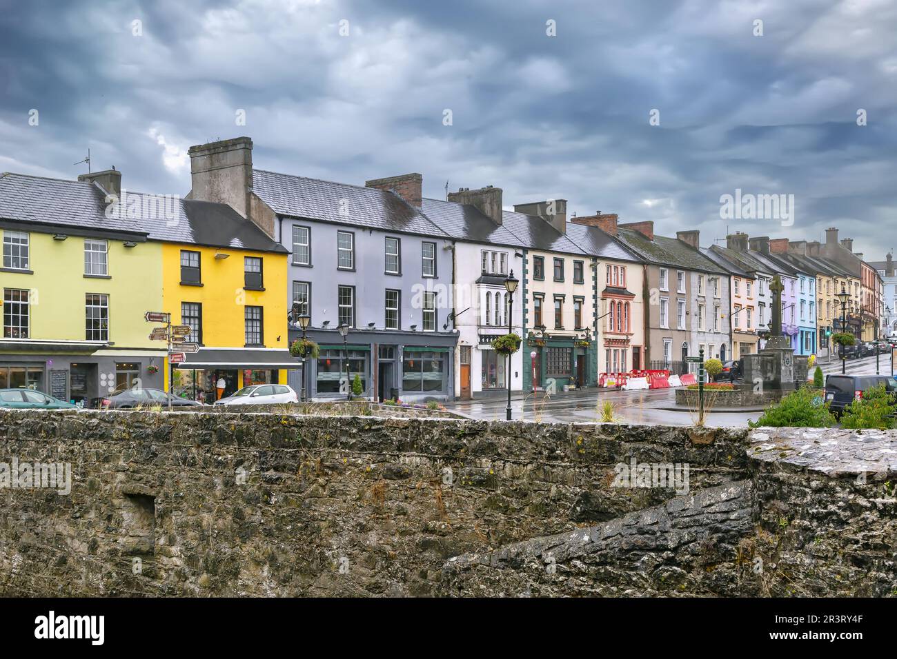 Straße in Cahir, Irland Stockfoto