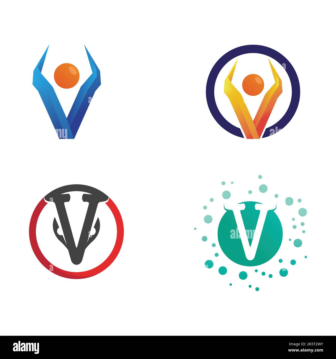 V Schreiben Logo Vorlage Vektor icon Abbildung Stock Vektor