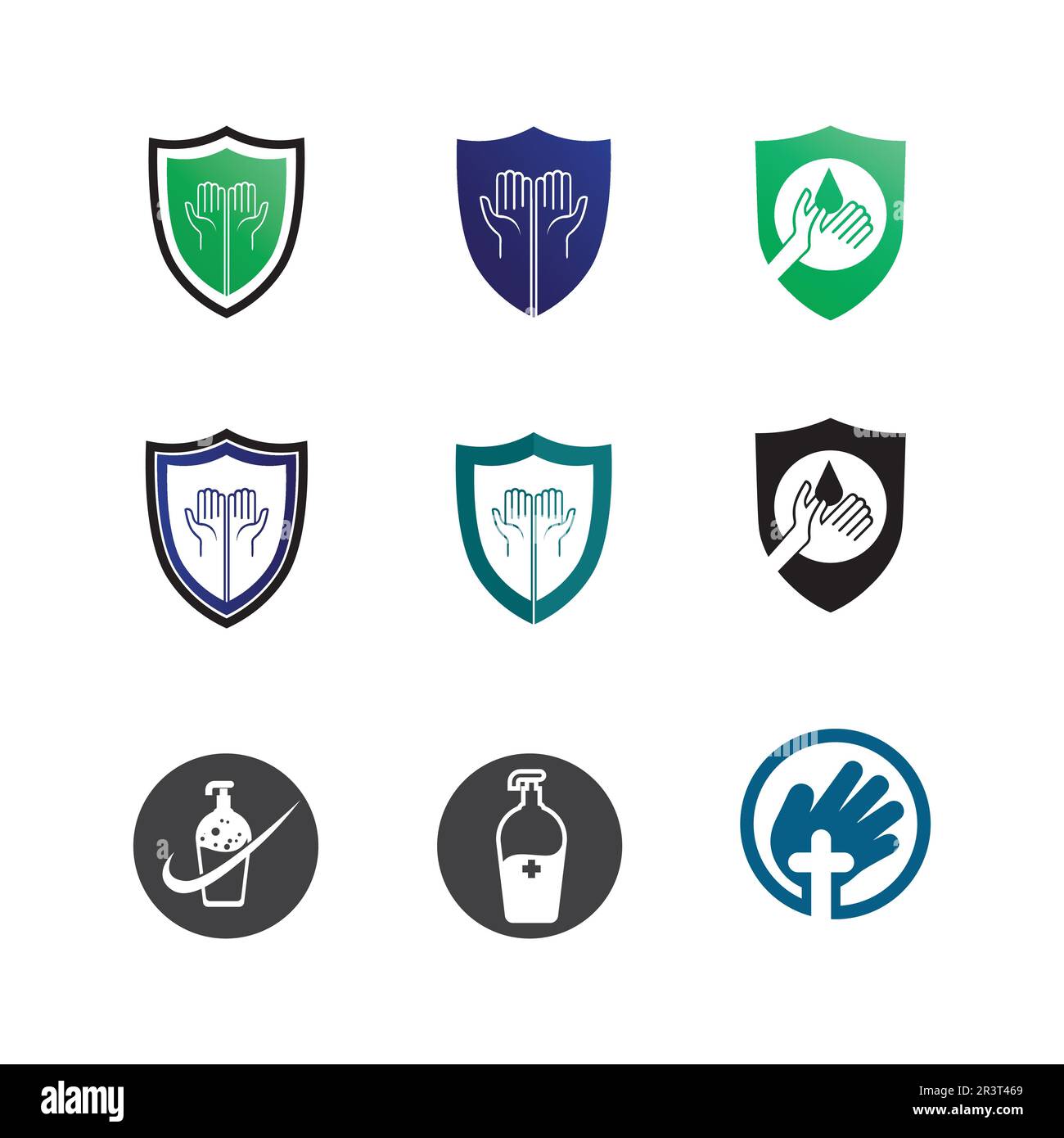 Gesundheitsschutz mit Schild Logo Design Vektor-Vorlage für medizinische Oder Versicherungsunternehmen-Vektor Stock Vektor