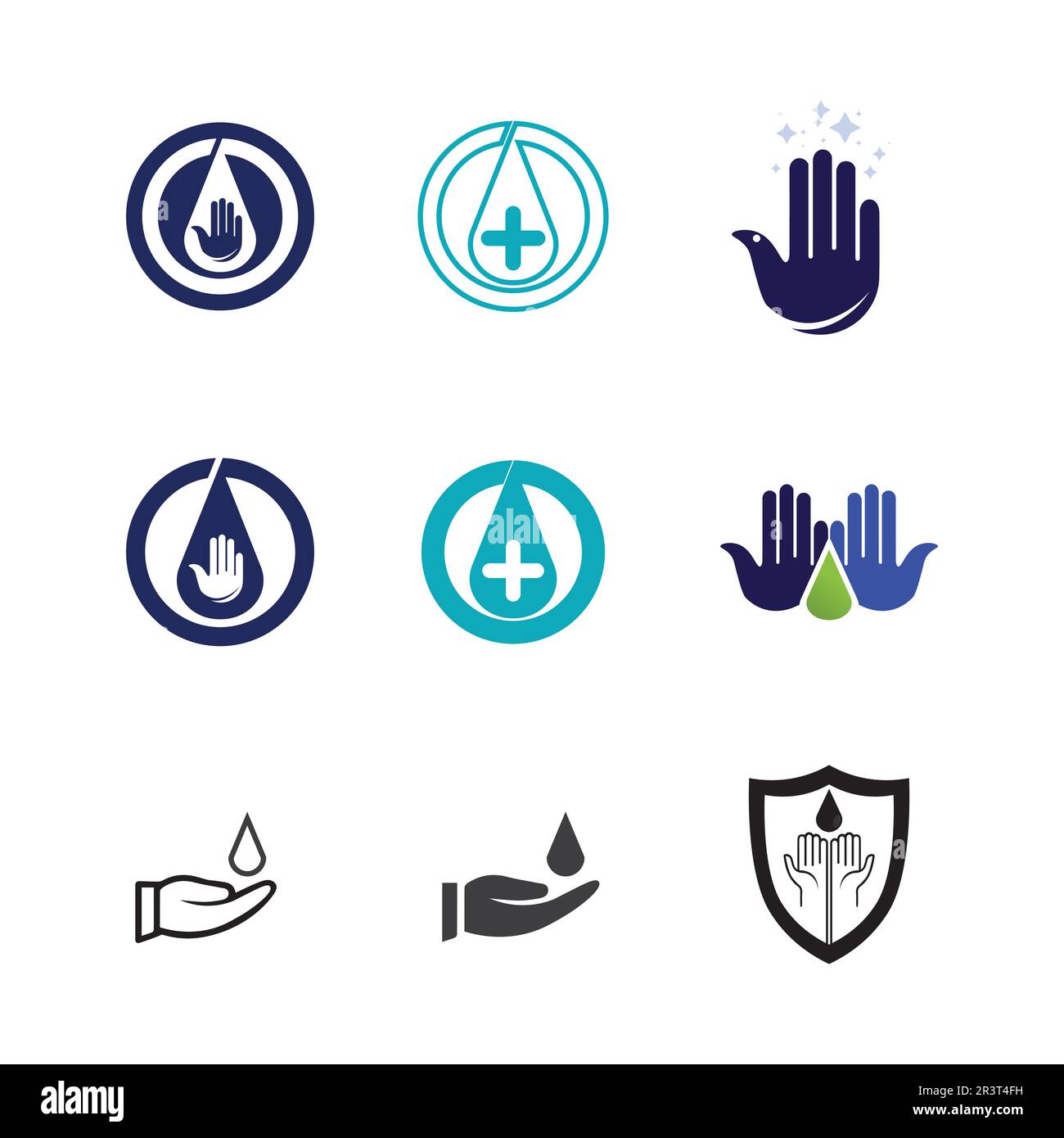 Gesundheitsschutz mit Schild Logo Design Vektor-Vorlage für medizinische Oder Versicherungsunternehmen-Vektor Stock Vektor