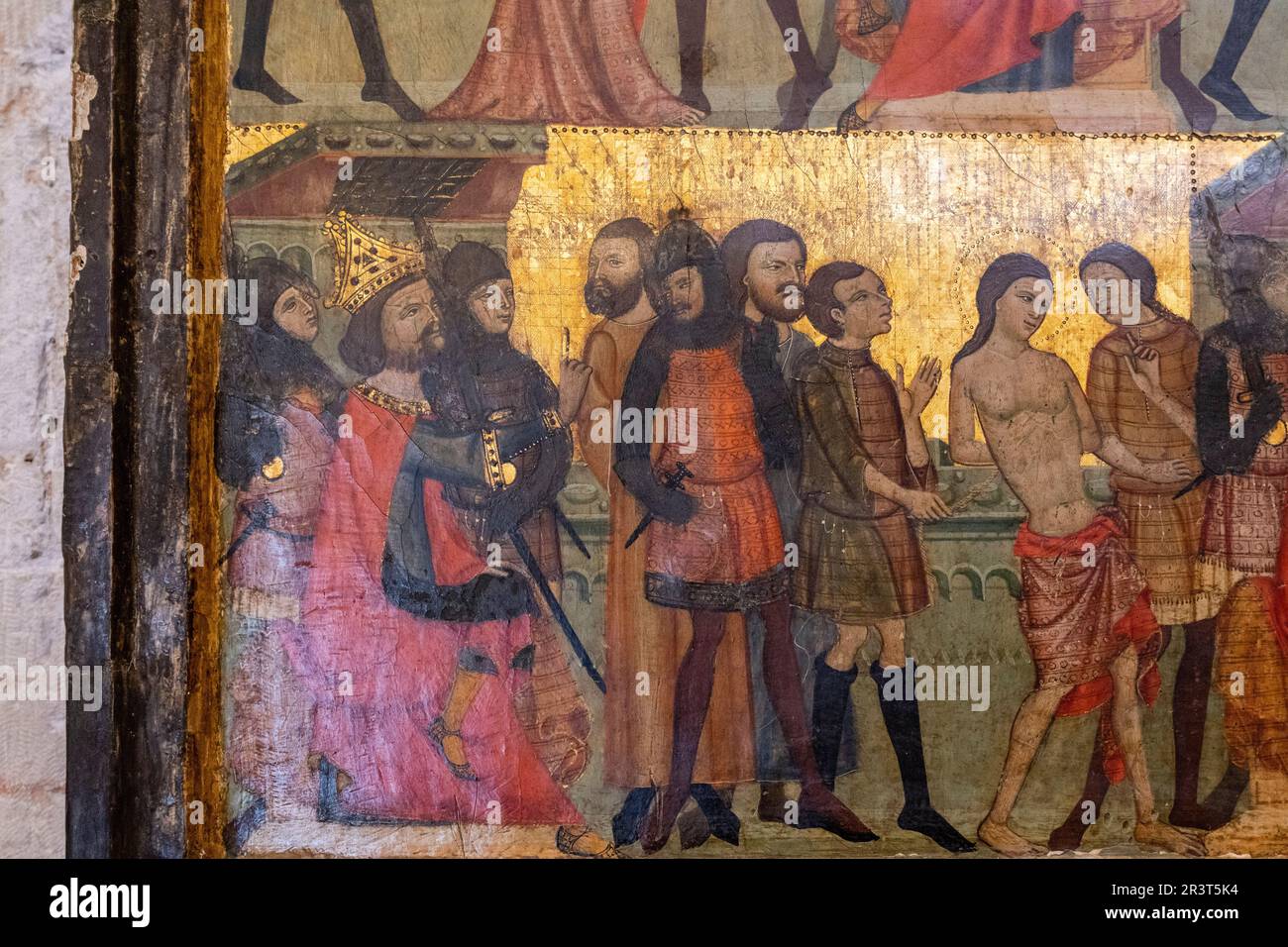 Altarbild des Märtyrertums von St. Eulalia, Joan Lloert, Palma Cathedral Museum, Mallorca, Balearen, Spanien. Stockfoto