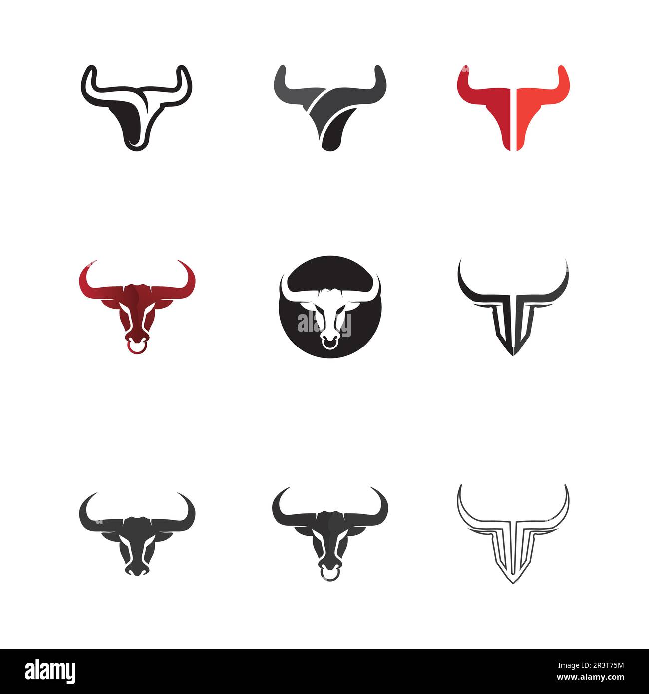 Bull Horn-Logo und Symbol Vorlage Symbole App Stock Vektor