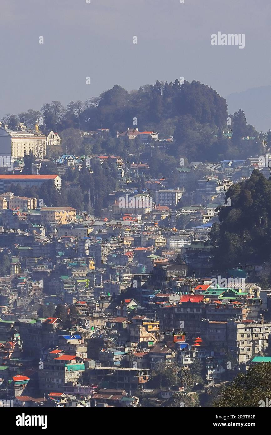 Die wunderschöne Darjeelig Hill Station befindet sich in den Ausläufern des himalaya und ist ein beliebtes Touristenziel in westbengalen, indien Stockfoto