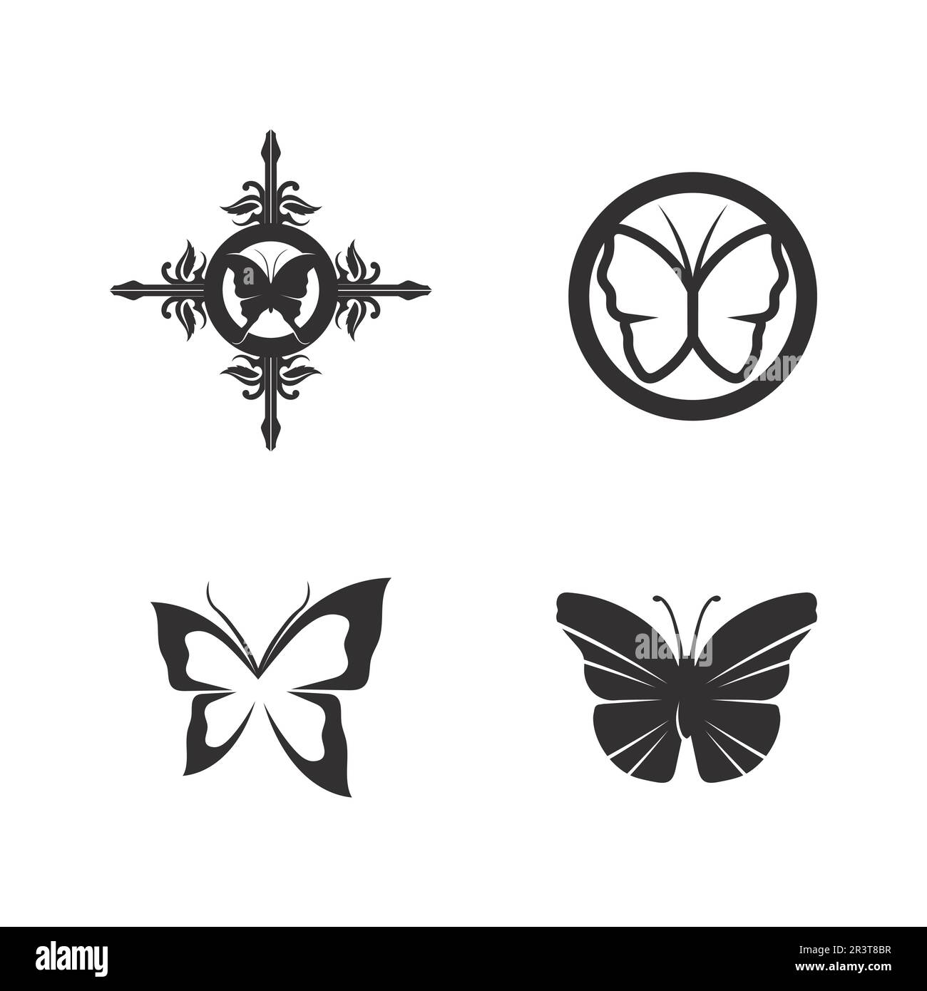 Schönheit Schmetterling Vektor Icon Design Stock Vektor