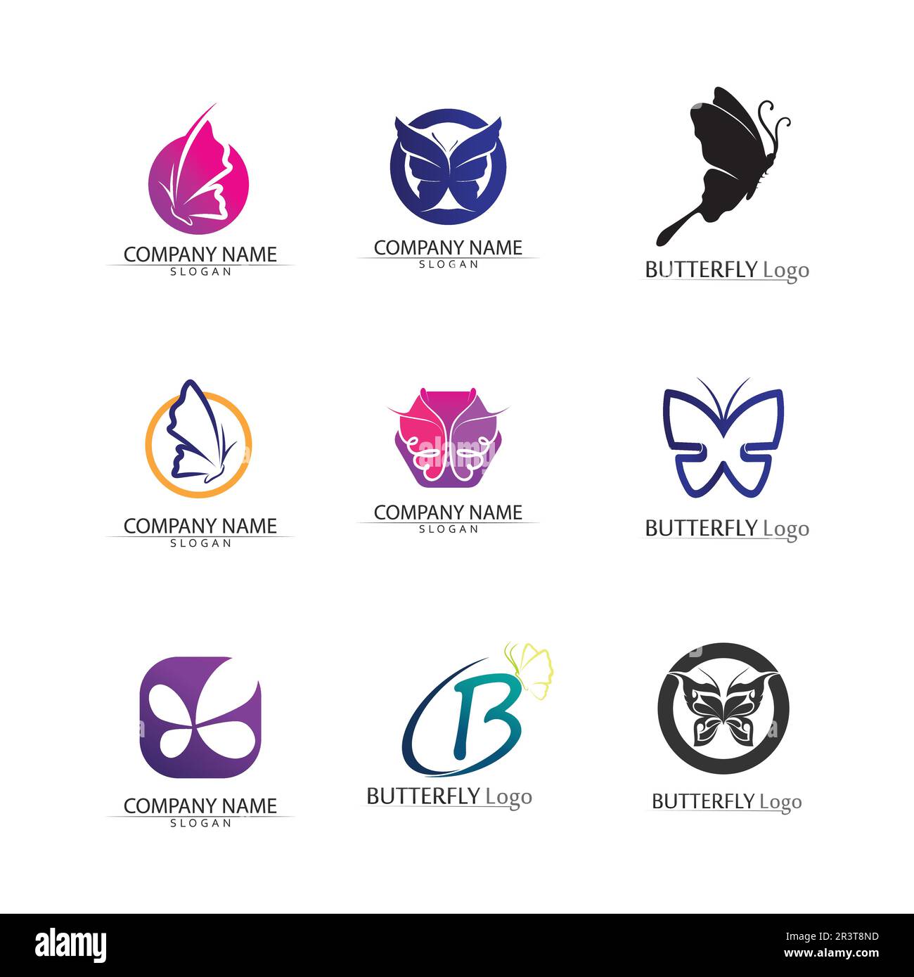 Schönheit Schmetterling Vektor Icon Design Stock Vektor