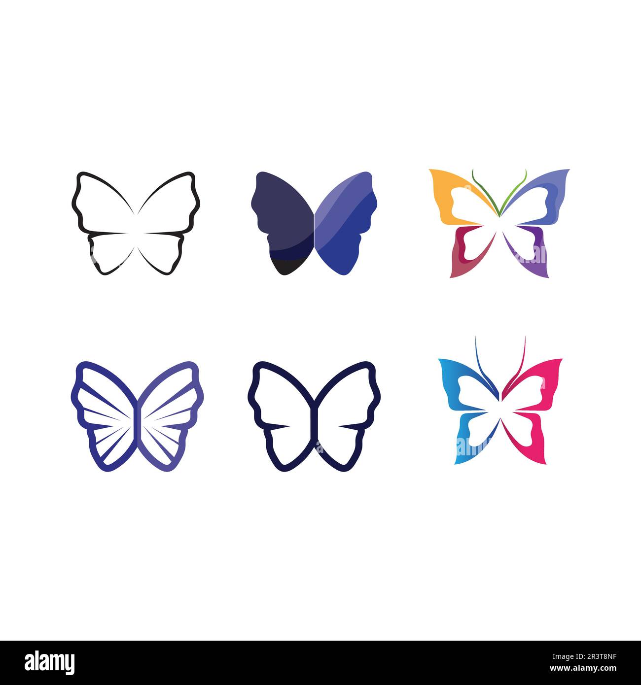 Schönheit Schmetterling Vektor Icon Design Stock Vektor