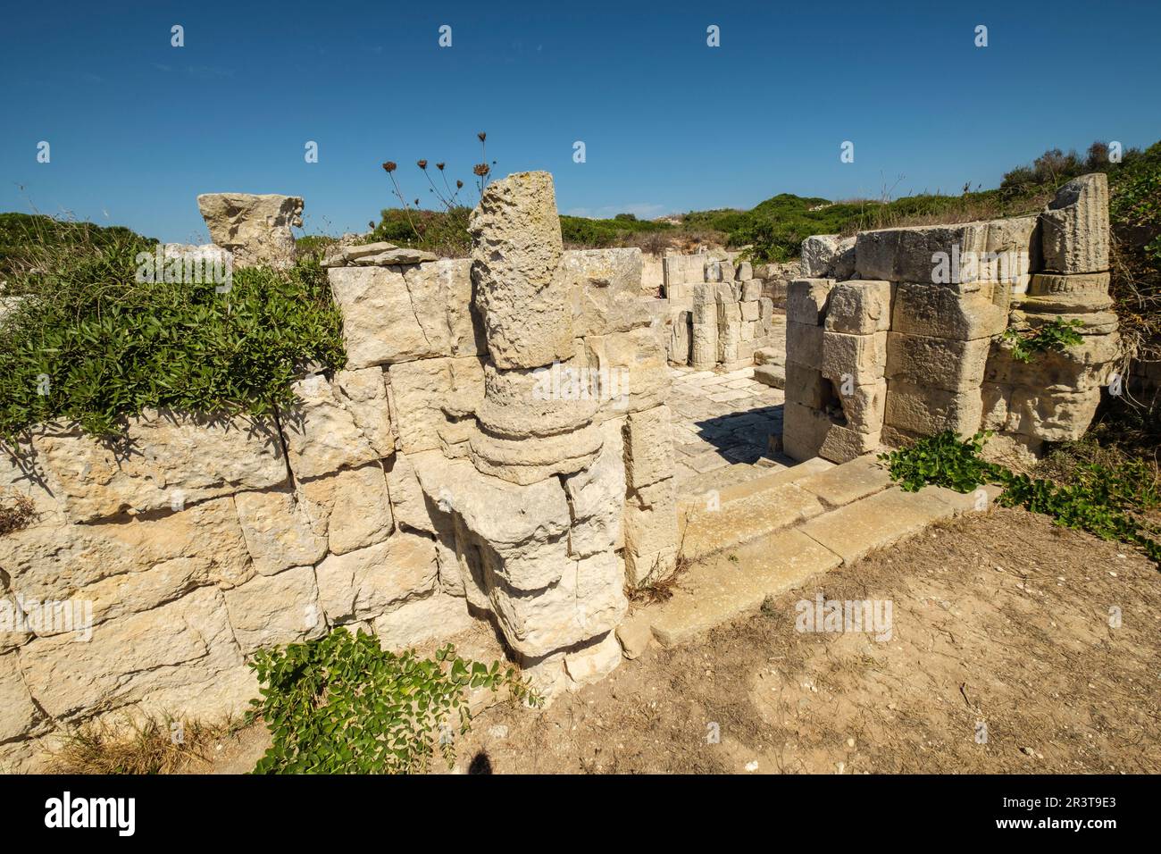 Antigua Capilla, Castillo de San Felipe, siglo XVI, Boca del Puerto de Mahón, Municipio de Villacarlos, Menorca, Balearen, Spanien. Stockfoto