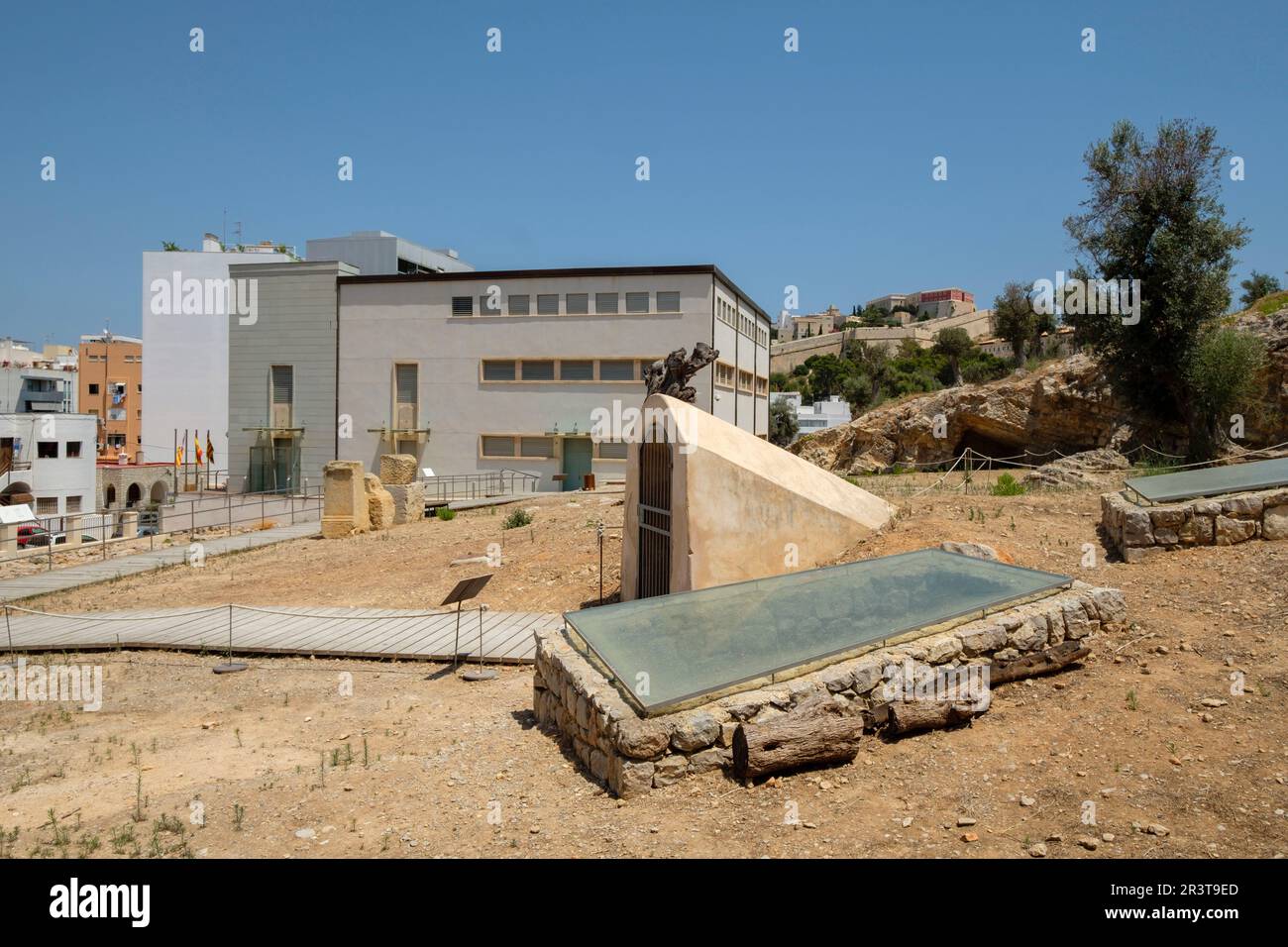 Necrópolis púnica de Puig des Molins, Museo Arqueológico de Ibiza y Formentera, Patrimonio de la humanidad" Ibiza, biodiversidad y Cultura", Ibiza, Balearen, Spanien. Stockfoto