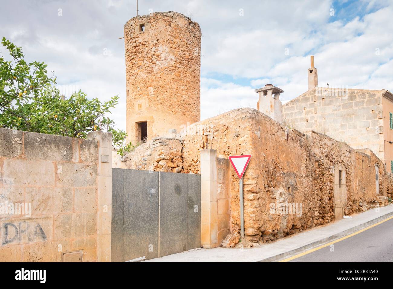 molino, Moli den Negre, Campos, Mallorca, balearen, Spanien. Stockfoto