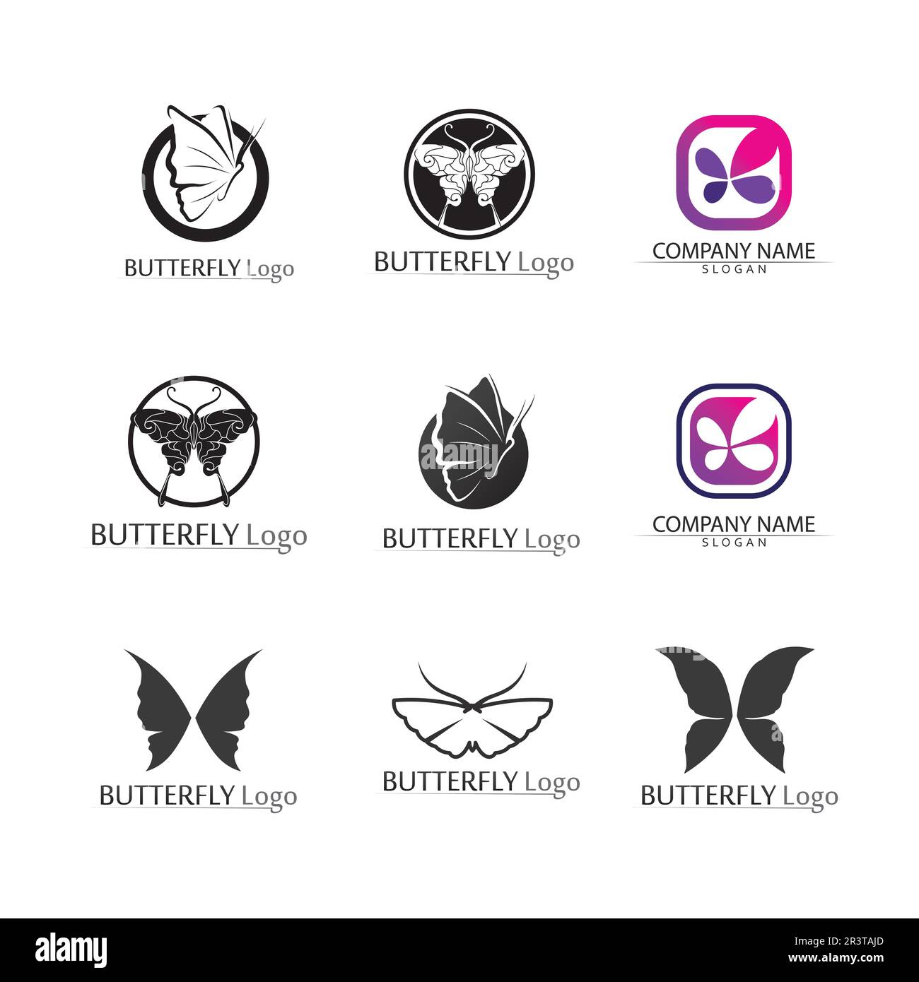 Schönheit Schmetterling Vektor Icon Design Stock Vektor