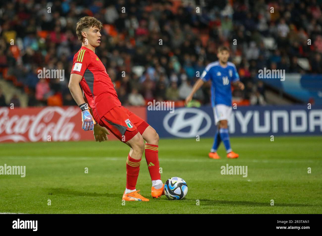 Italien hat Brasilien am 21. Mai U20 2023 im ersten Spiel der Gruppe D der FIFA-Weltmeisterschaft Argentinien 2023 im Mendoza-Stadion 3-2 besiegt Stockfoto