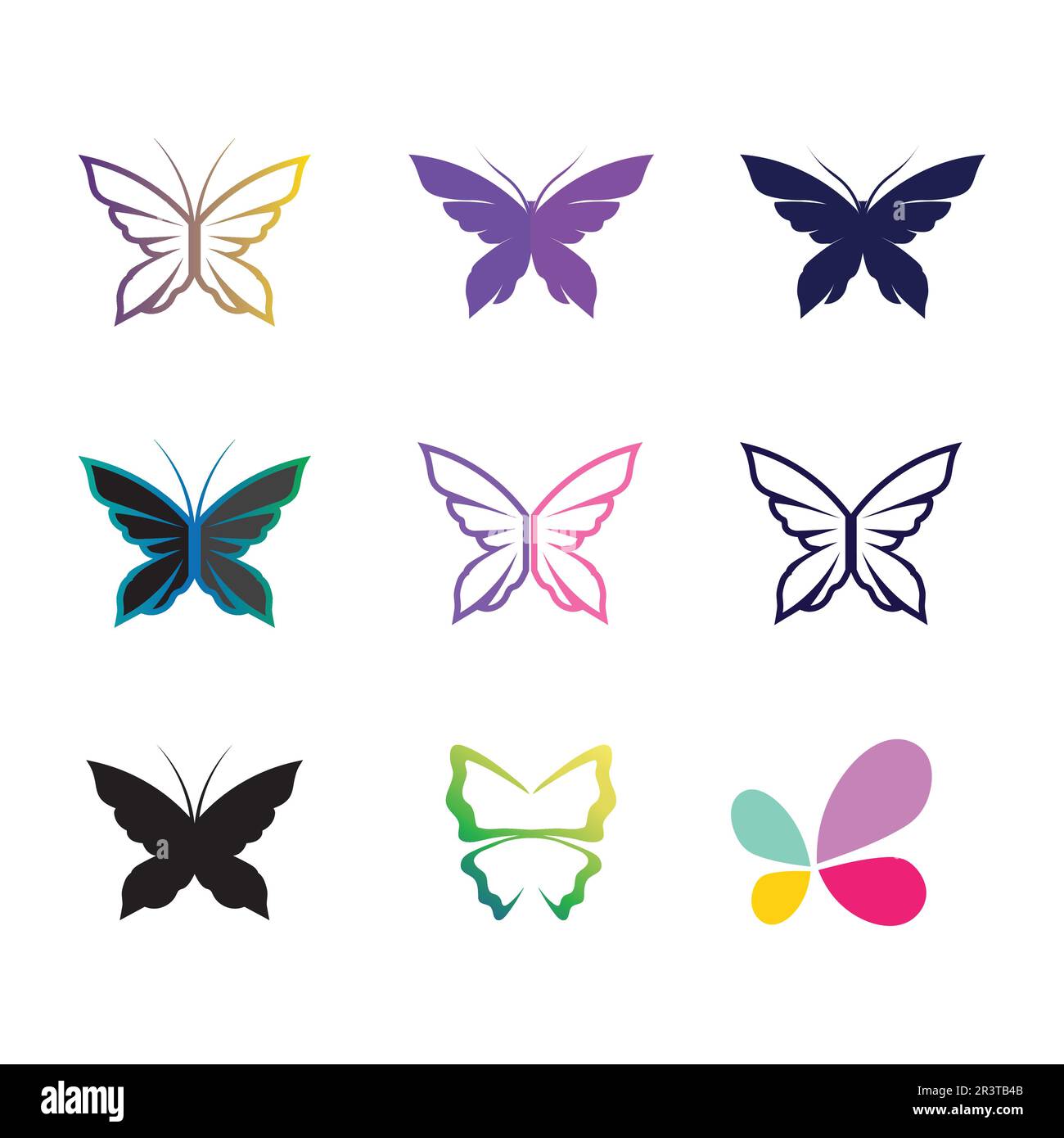 Schönheit Schmetterling Vektor Icon Design Stock Vektor