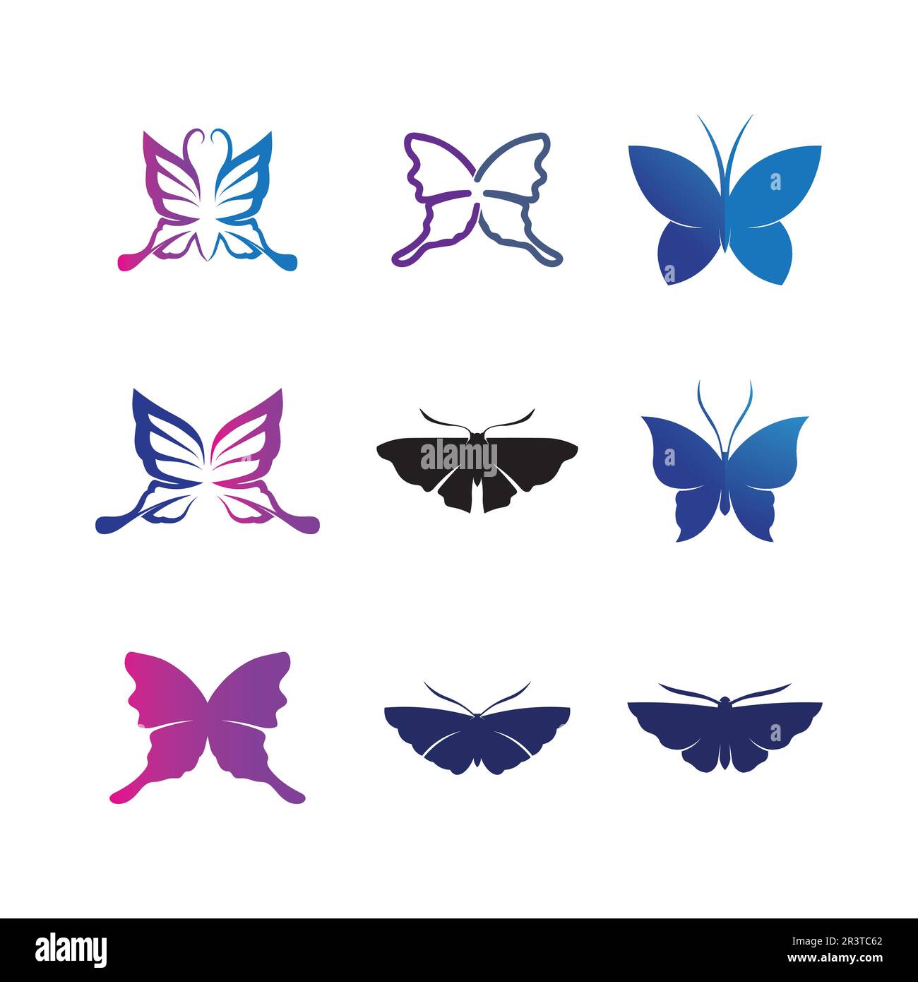 Schönheit Schmetterling Vektor Icon Design Stock Vektor