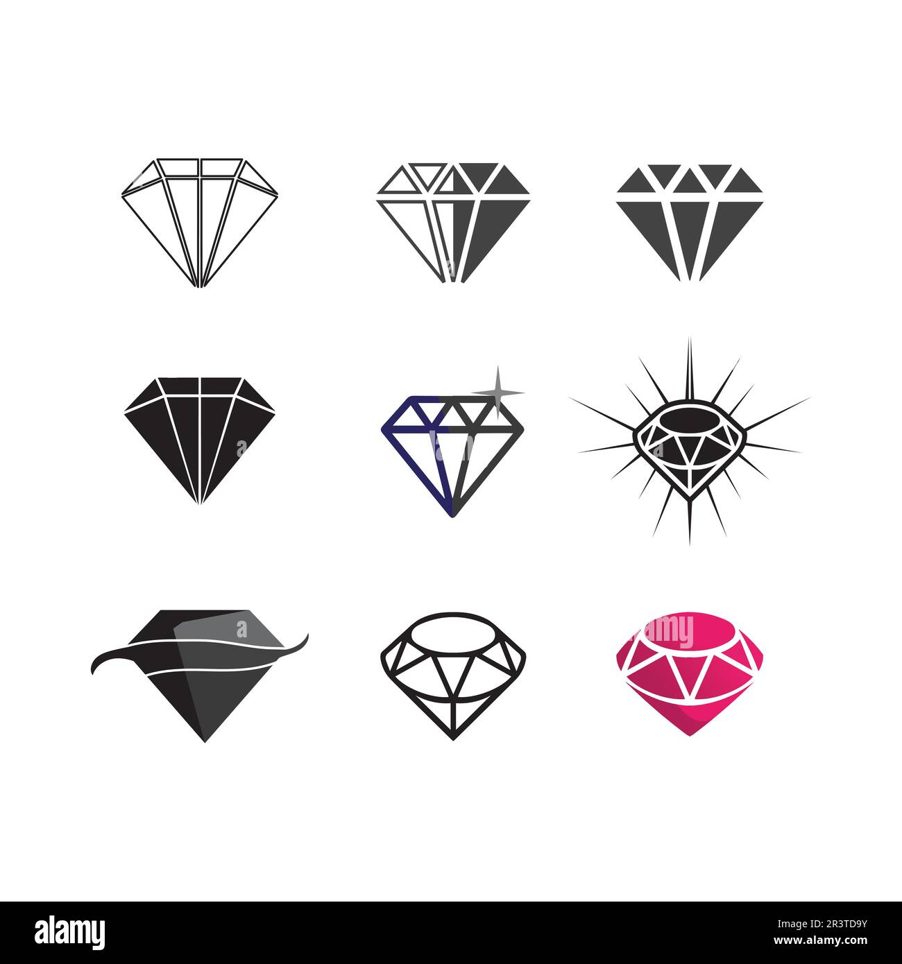 Diamond Logo Vorlage Vektor icon Abbildung design Stock Vektor