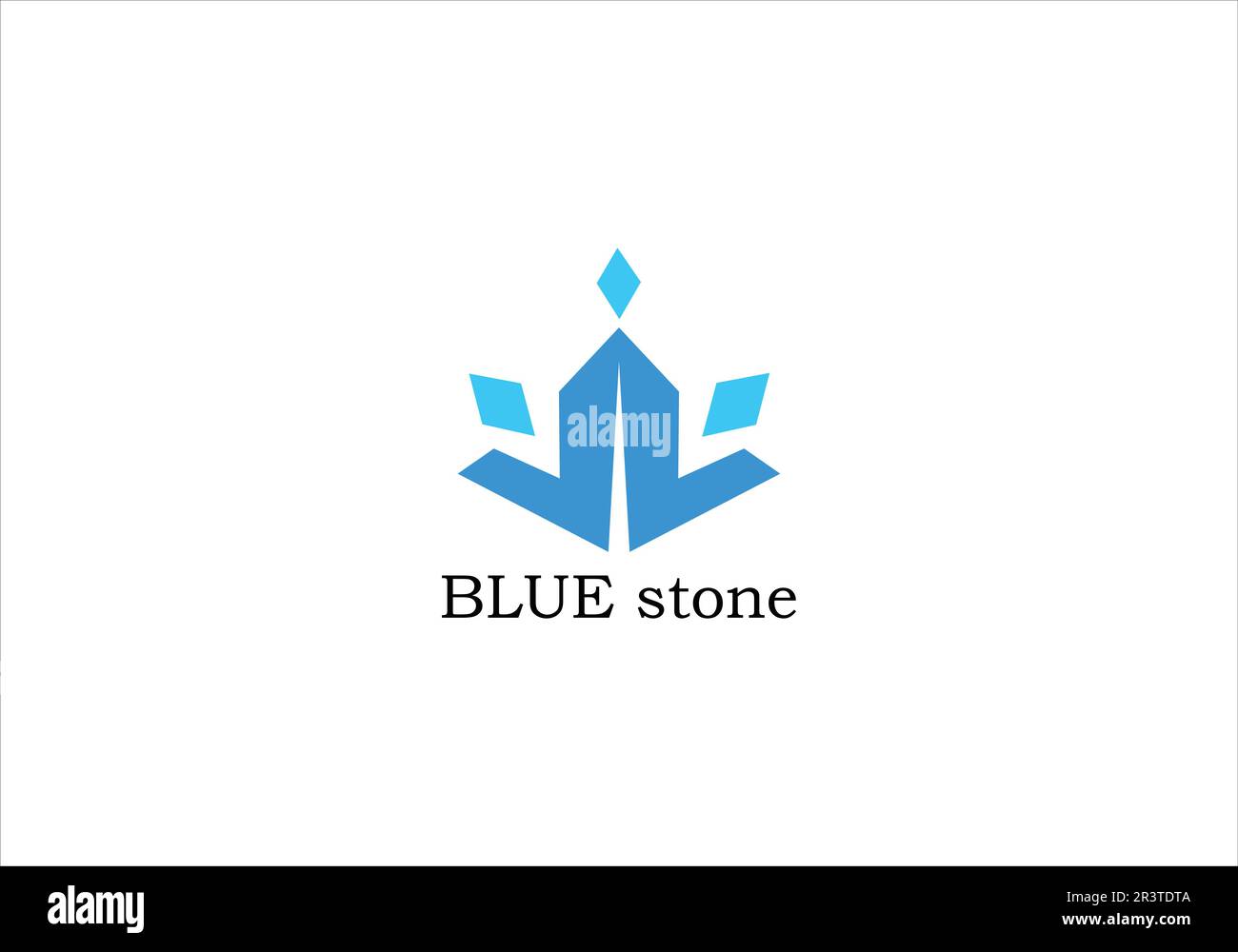 Abstrakte Vektorvorlage für blaues Steinfeld-Logo Stock Vektor