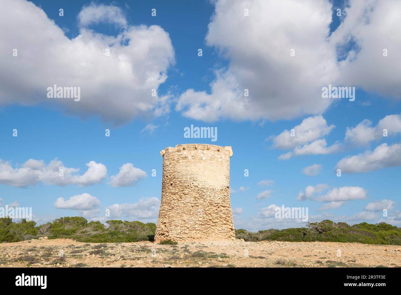 Wachturm von S. Estalella Stockfoto