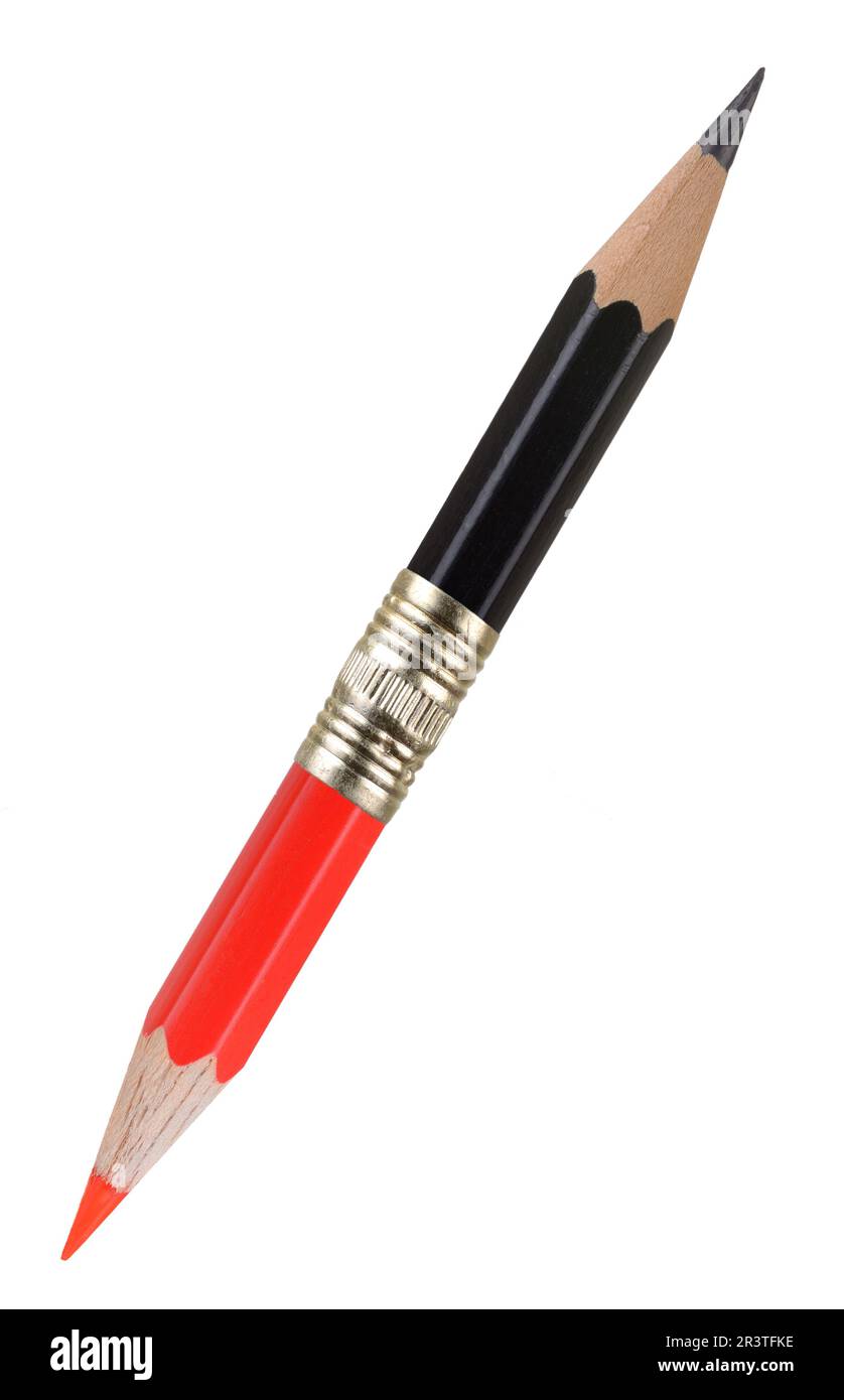 Rot und Schwarz Bleistift Stockfoto