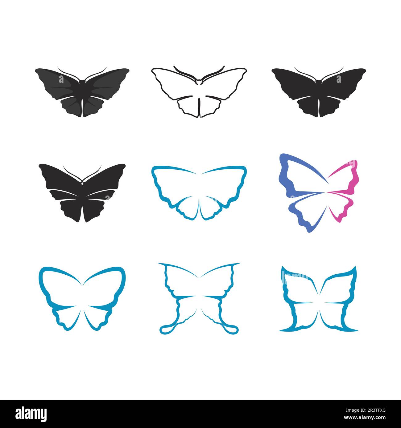Schönheit Schmetterling Vektor Icon Design Stock Vektor