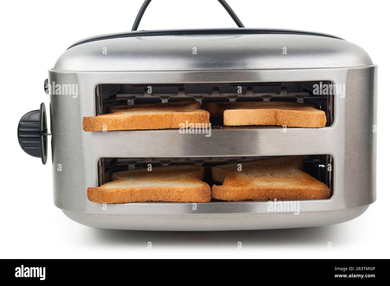 Toaster mit Brot Stockfoto